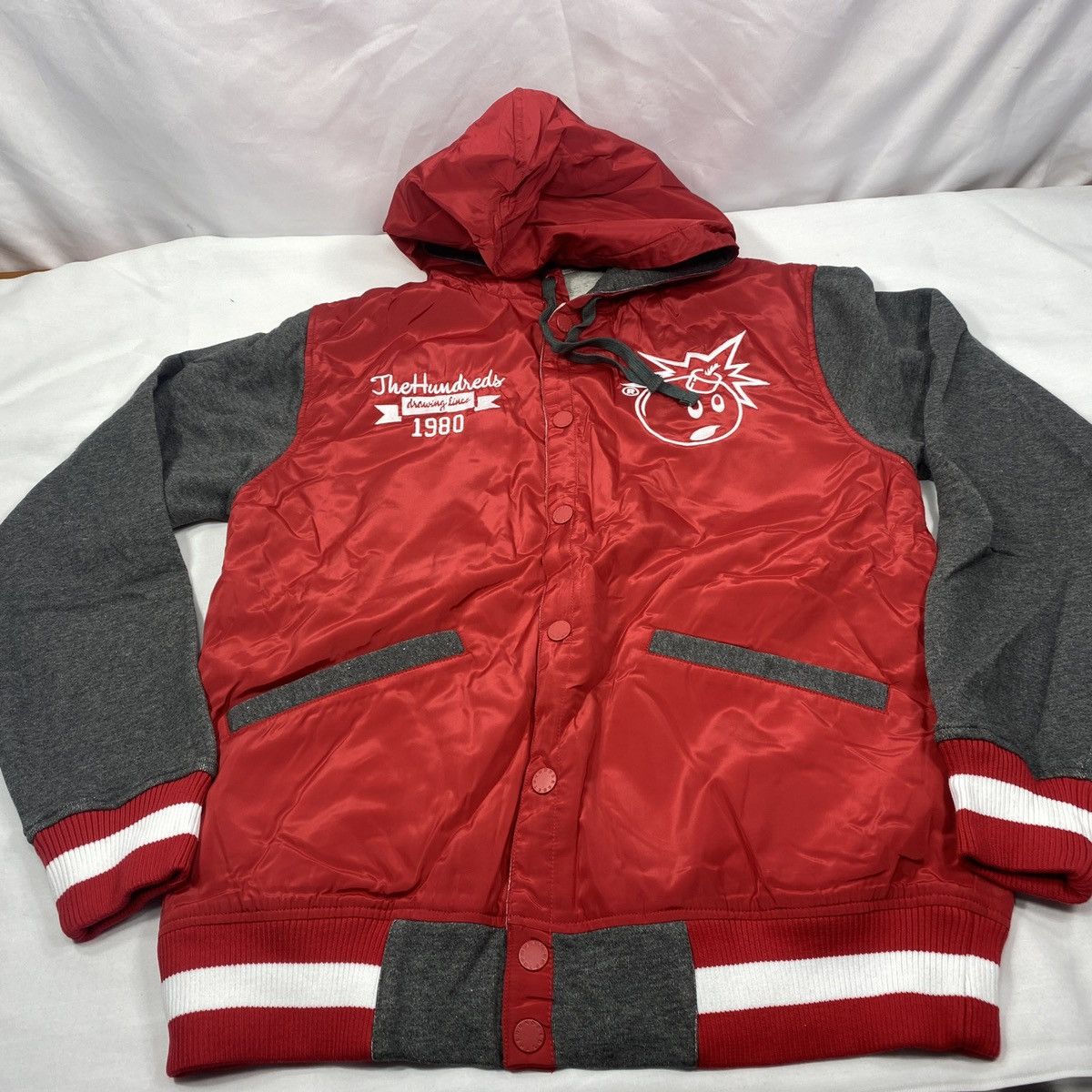 The Hundreds × Vintage The Hundreds x Drawing Lines Huge Bomber Varsity Jacket Size US M / EU 48-50 / 2 - 1 Thumbnail