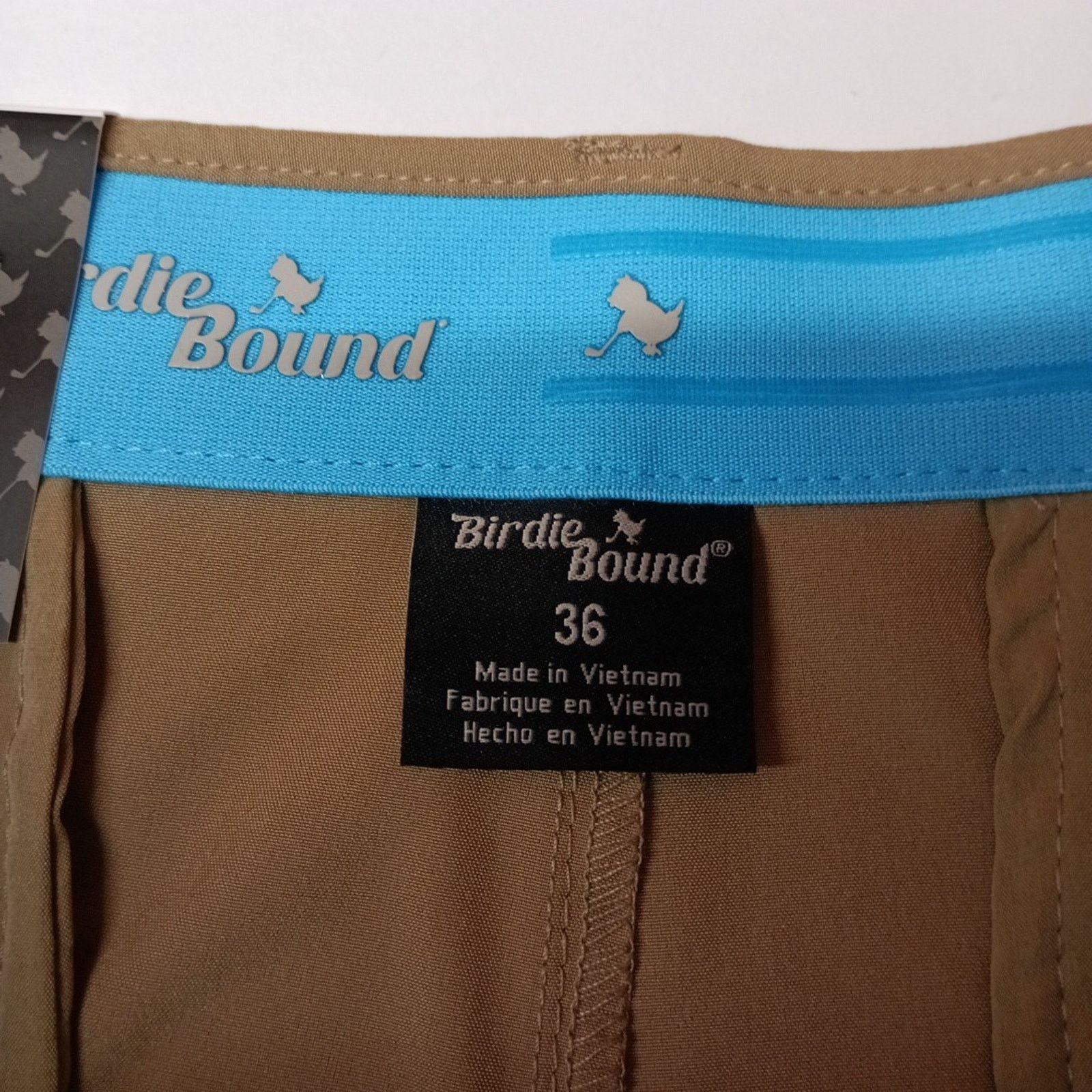 Other Birdie Bound Cargo Shorts Mens 36x9 Khaki Stretch Flex Waist Size US 36 / EU 52 - 3 Thumbnail