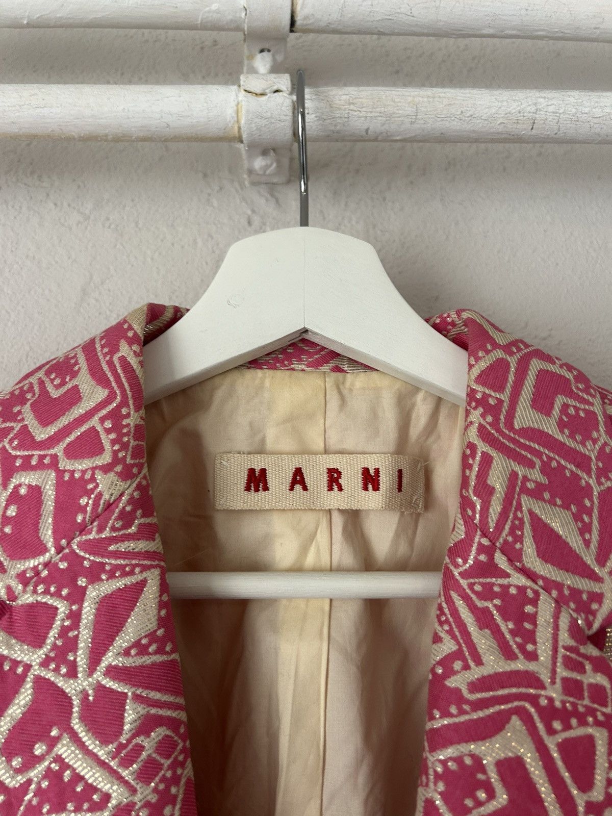 Marni Pink Silk Blend Blazer Size M / US 6-8 / IT 42-44 - 3 Thumbnail