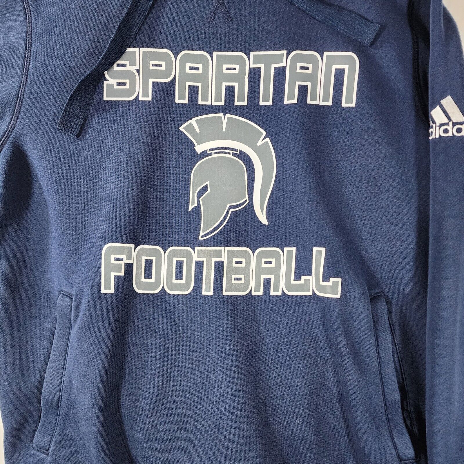 Adidas Michigan State Mens Blue Pullover Sweatshirt Adidas Large LG Size US L / EU 52-54 / 3 - 3 Thumbnail