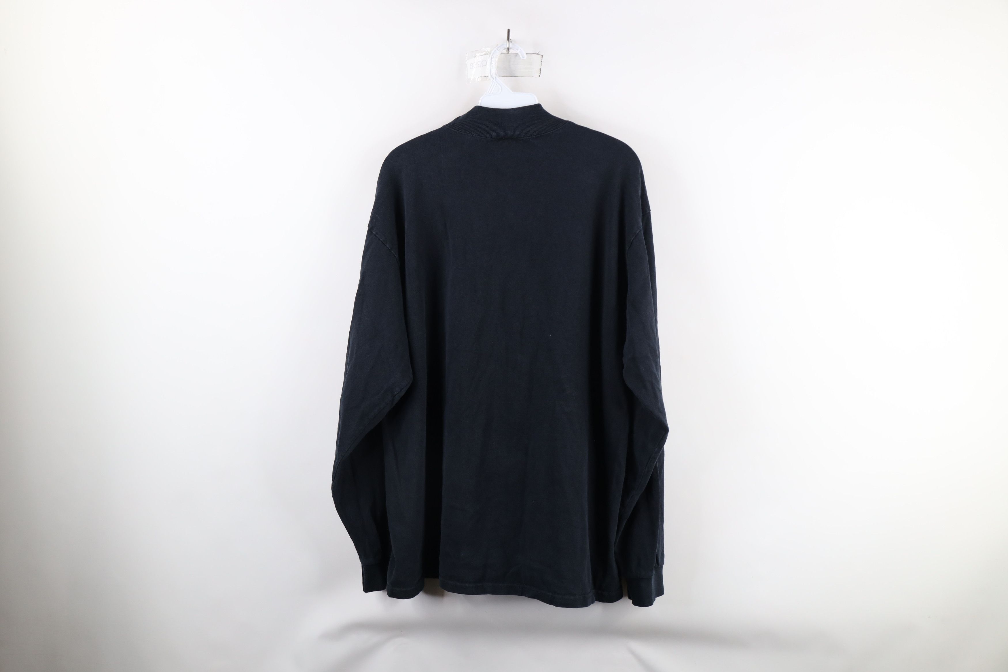 Vintage Vintage 90s Streetwear Faded Long Sleeve Mock Neck T-Shirt Size US XL / EU 56 / 4 - 11 Thumbnail