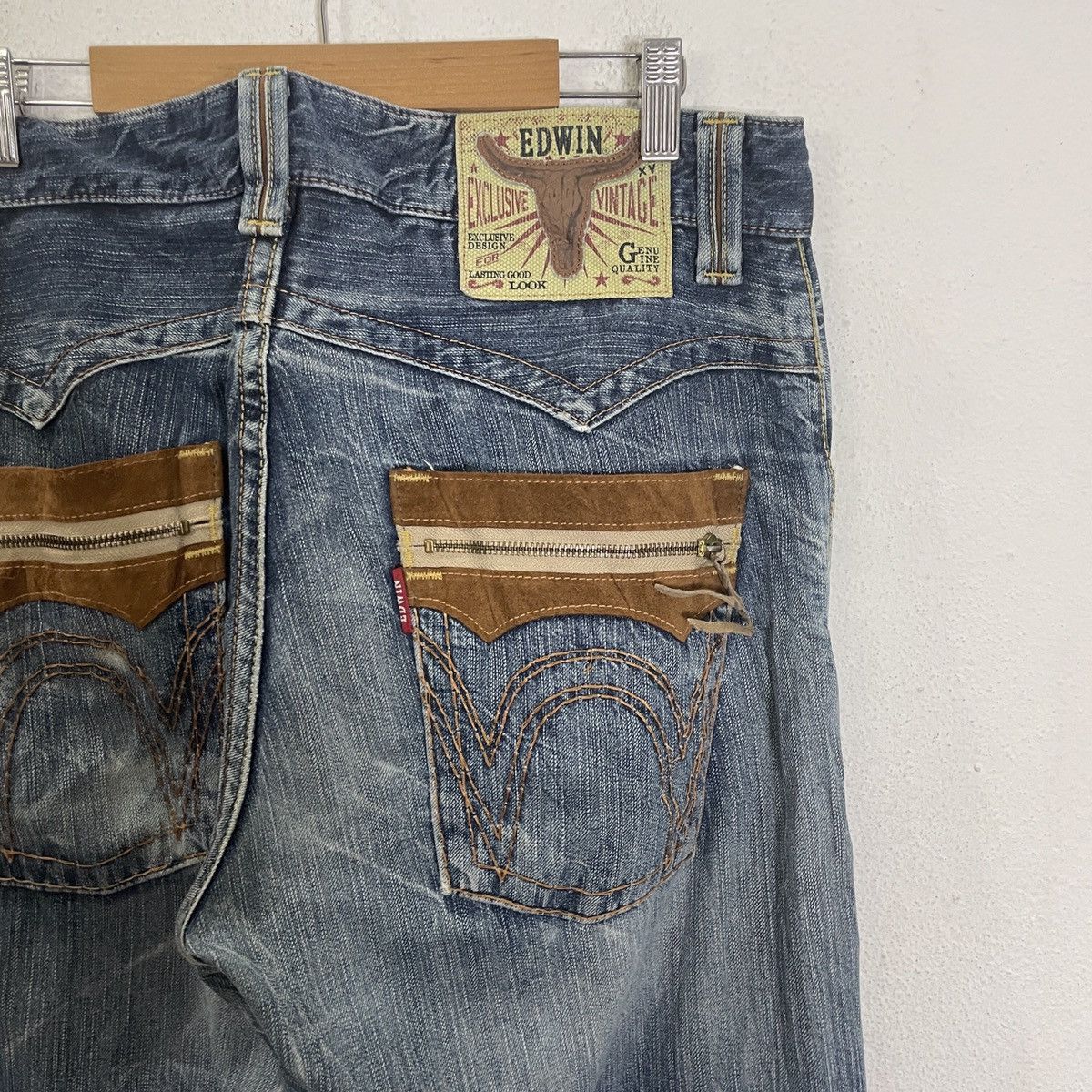 Cowboy Equipment Vintage Edwin Cowboy Distressed Denim Size US 36 / EU 52 - 8 Thumbnail