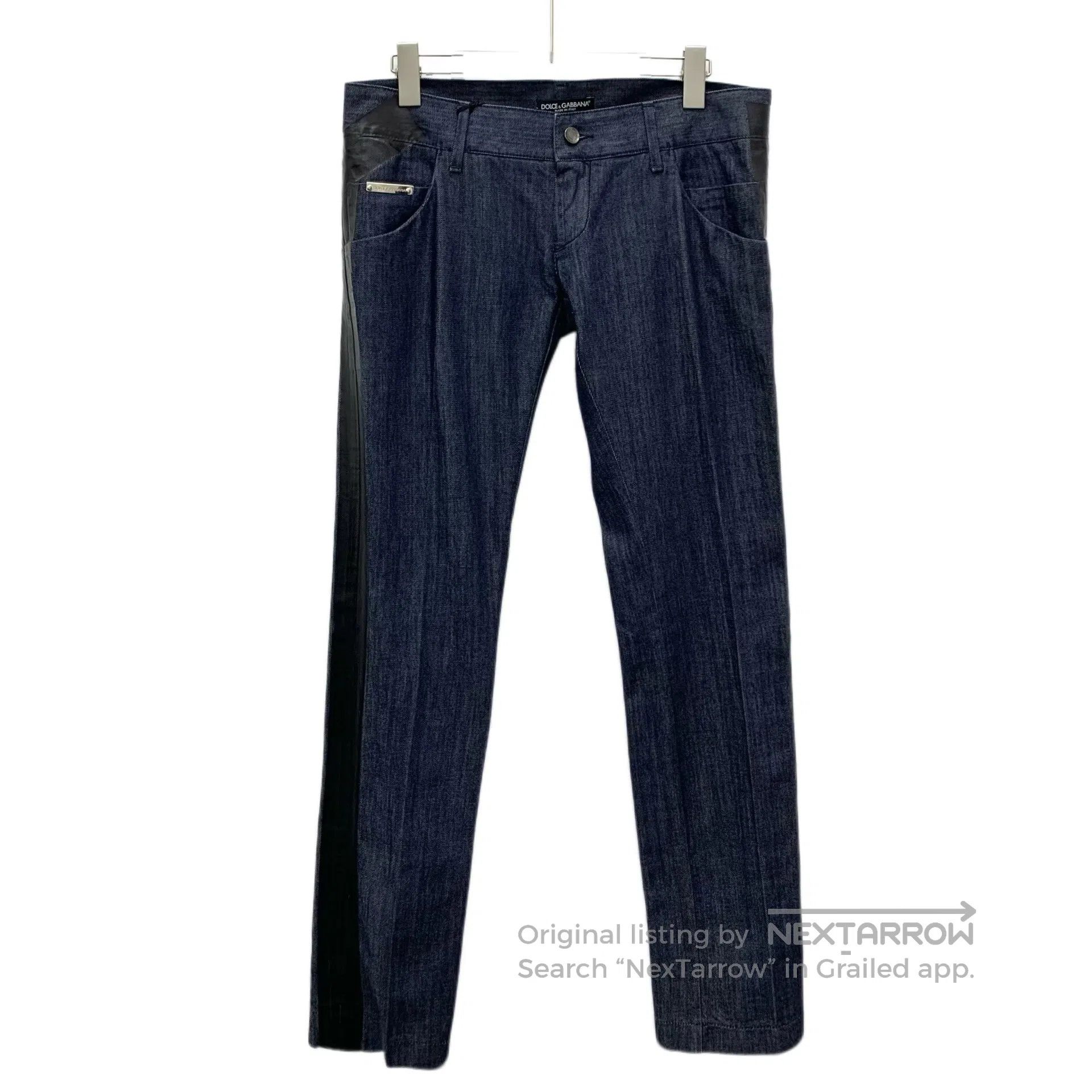 Dolce & Gabbana Dolce Gabbana Dark Blue Cotton Casual Denim Trousers| Size US 30 / EU 46 - 1 Thumbnail