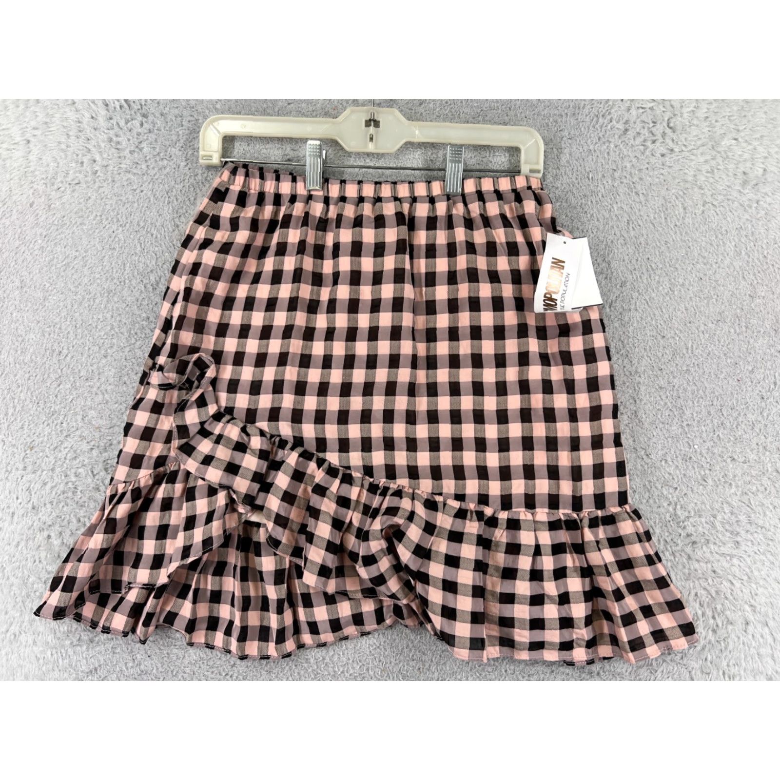 Dress the Population Dress The Population Skirt Womens Medium Pink Black Plaid Cosmo Poly Dress The Population Skirt Womens M Pink Plaid Size 32" / US 10 / IT 46 - 2 Thumbnail