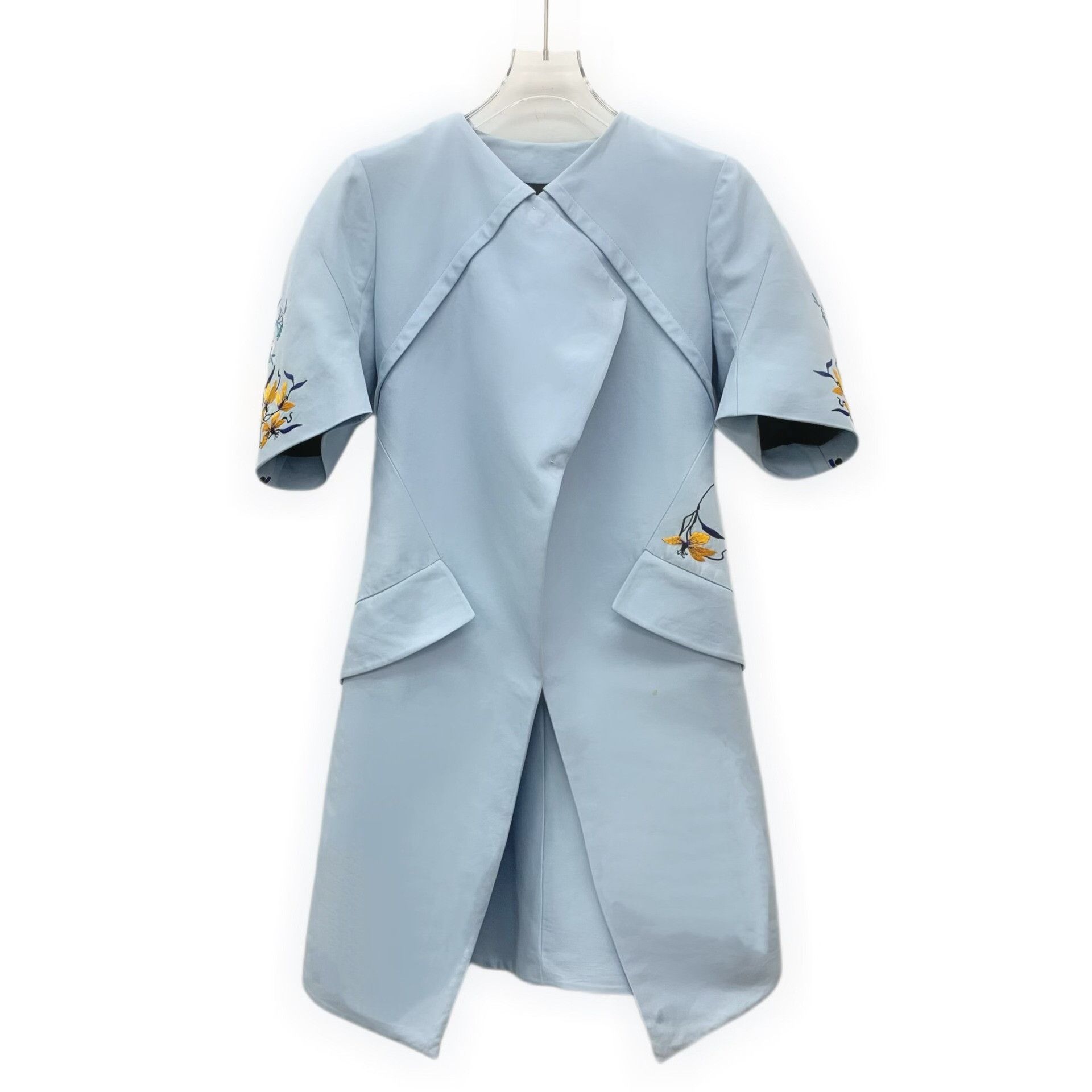 Dior Dior Cotton Embroidered Blue Jacket XS Women Size XS / US 0-2 / IT 36-38 - 1 Thumbnail
