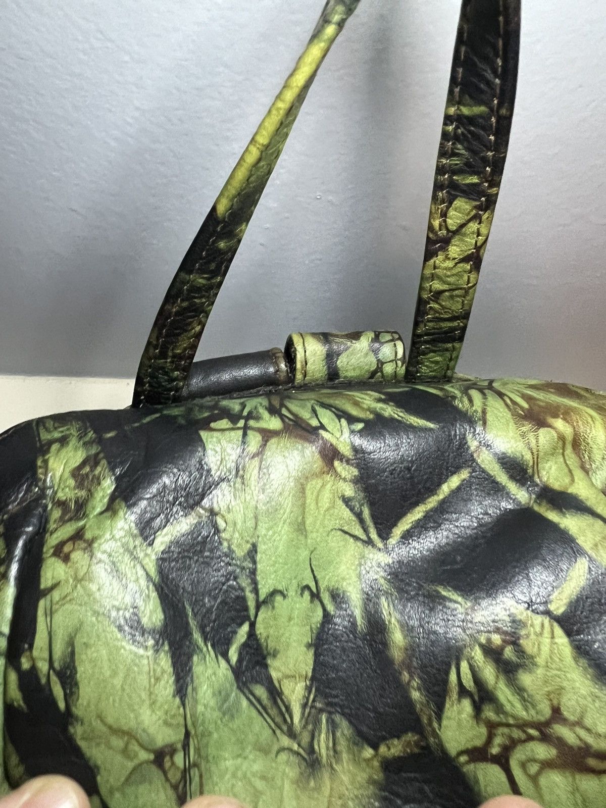 Jean Paul Gaultier Vintage 90s Jean Paul Gaultier Leather Camoflage Backpack Size ONE SIZE - 15 Thumbnail