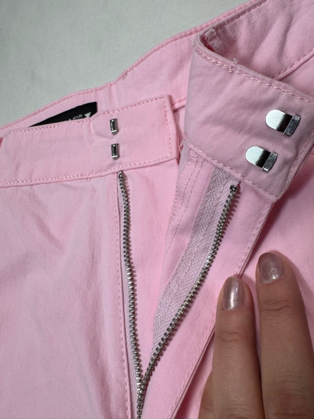 Zara NWT New Zara Wide Leg High Rise Pink Cotton Pants Size M Size 32" / US 10 / IT 46 - 8 Thumbnail