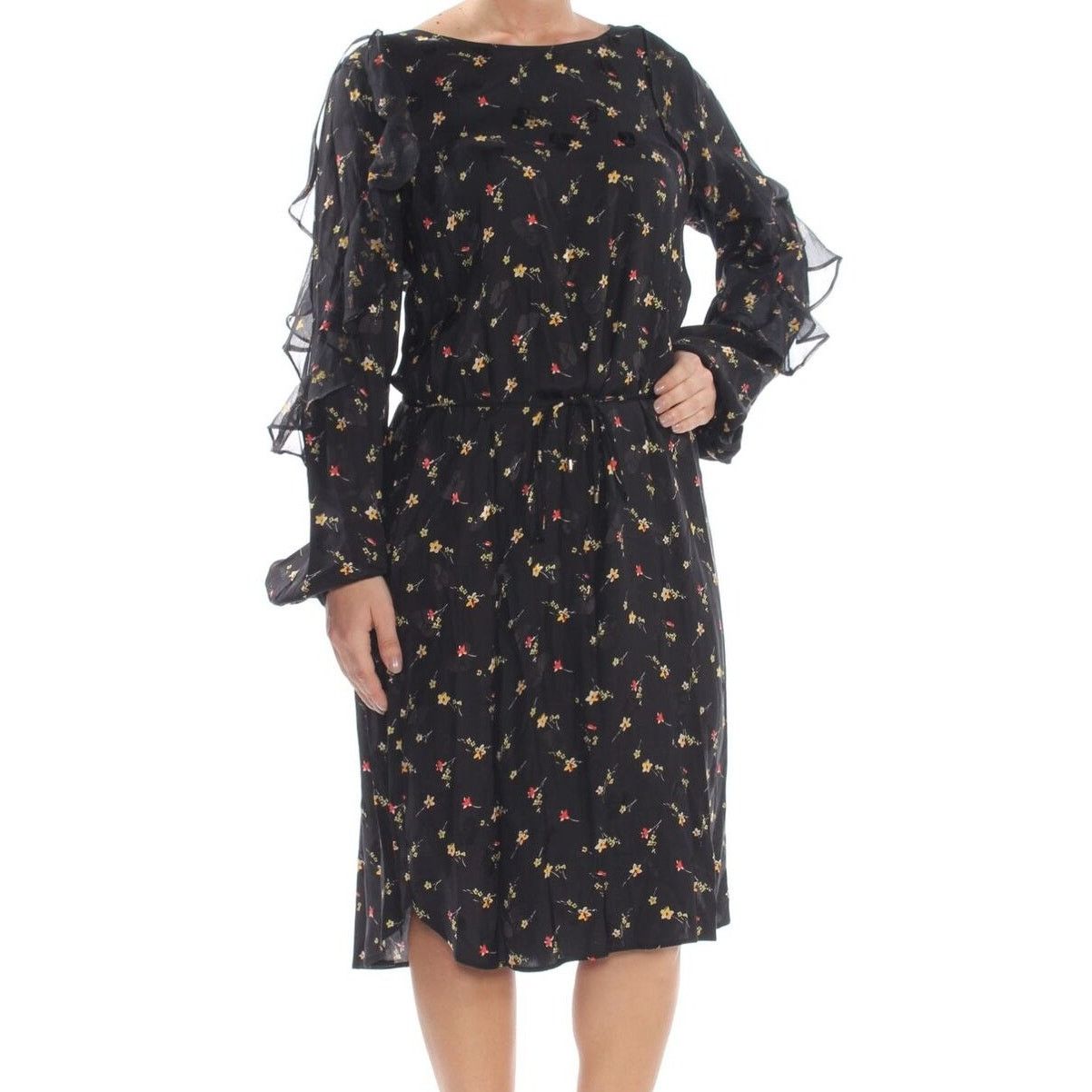 Lauren Ralph Lauren Lauren Ralph Lauren Womens Floral Sheath Dress Ruffle Sleeve Size L / US 10 / IT 46 - 1 Thumbnail