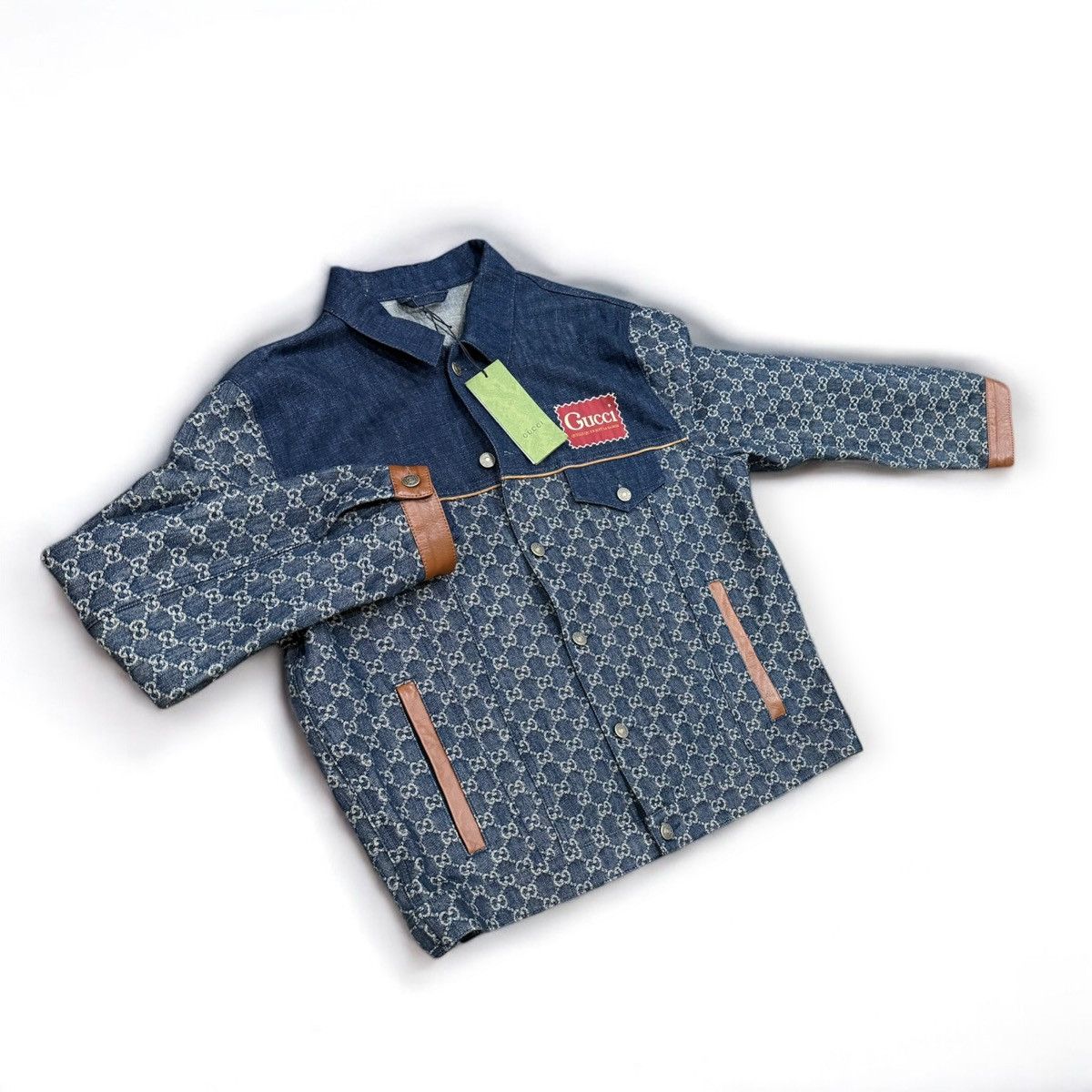 Gucci Brand New Gucci Denim full print jacket Size US M / EU 48-50 / 2 - 2 Thumbnail