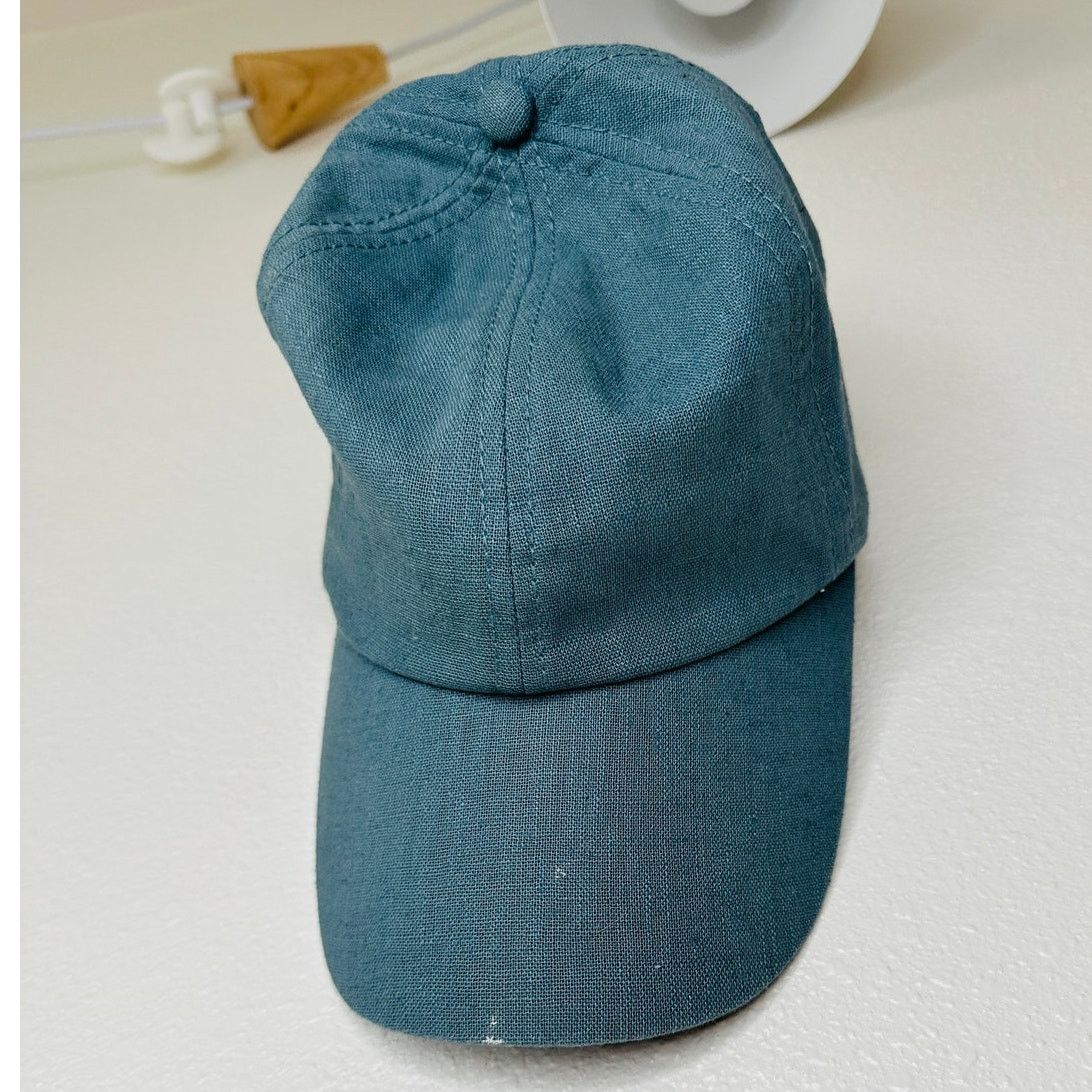 Other Wyeth Spencer Blue Green Linen Adjustable Baseball Hat Cap Size ONE SIZE - 3 Thumbnail