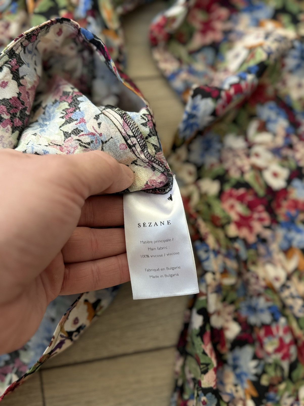 Sezane Sezane Abelia Flowers Wrap V-Neck Blouse Top Shirt Size 38 Size XS / US 0-2 / IT 36-38 - 5 Thumbnail