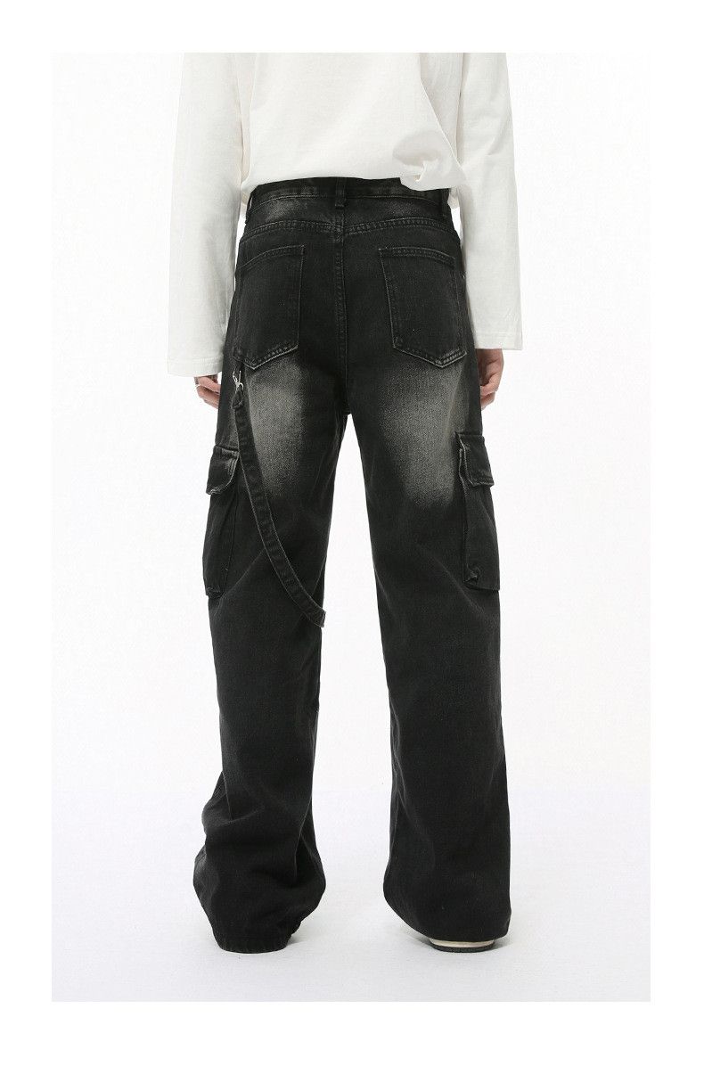 Japanese Brand × Jean Distressed patchwork multi-pocket lanyard distressed jeans Size US 32 / EU 48 - 4 Thumbnail