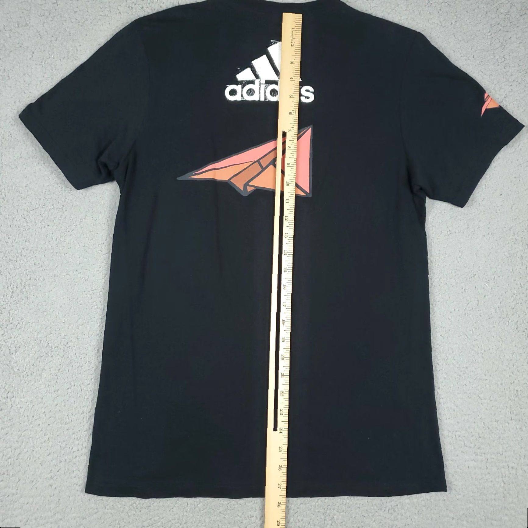 Adidas Adidas Paper Airplane Black Graphic Amplifier T-Shirt Adult Mens Size Small Shirt Black 90s Sports Crew Neck Short Sleeve Cotton Logo Size US S / EU 44-46 / 1 - 5 Thumbnail