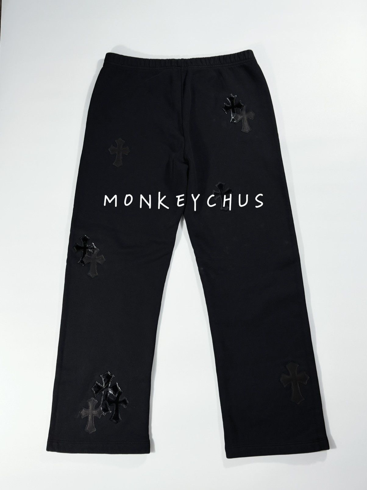 Chrome Hearts 🔥Chrome Hearts Black Cross Patches Pants🔥 Size US 32 / EU 48 - 2 Thumbnail