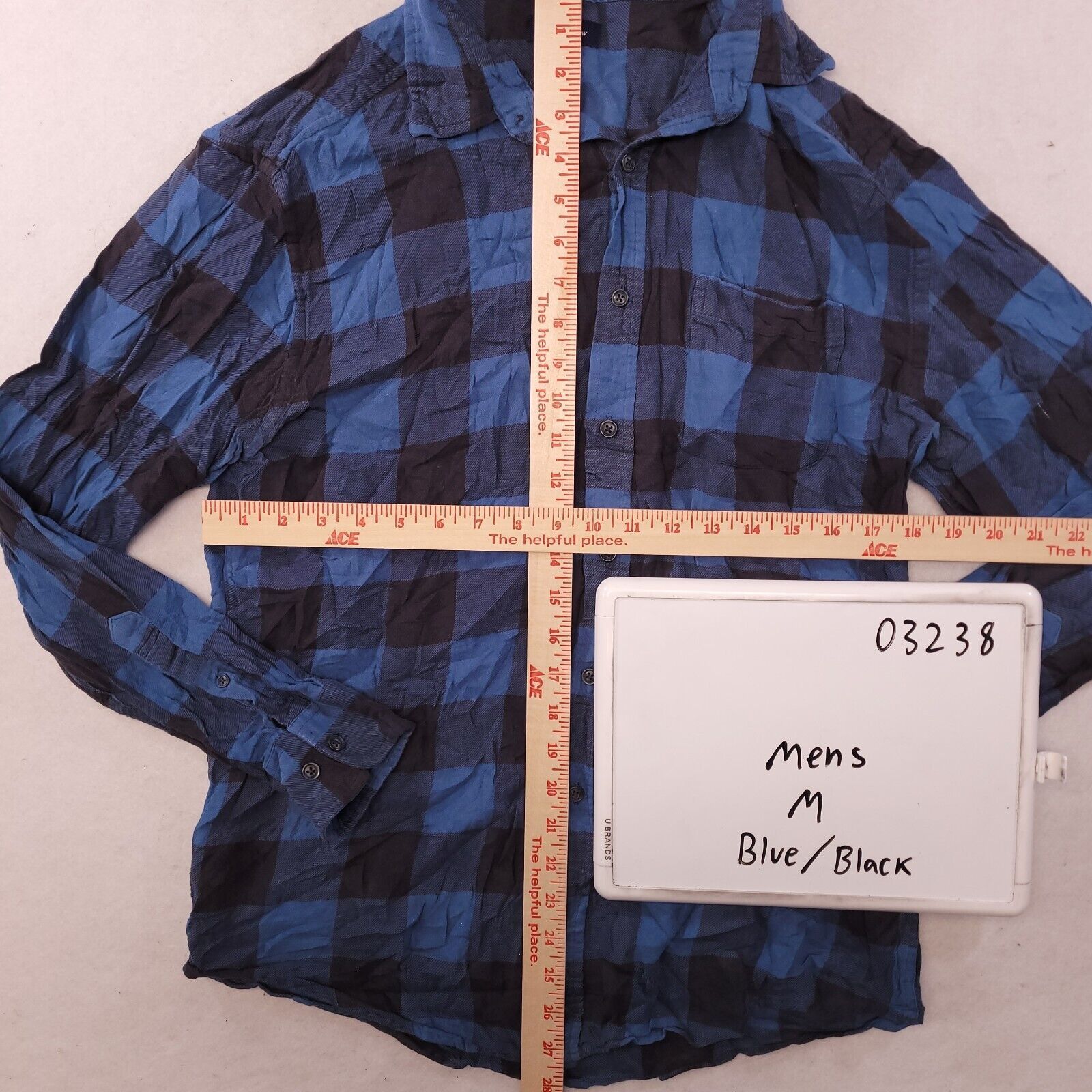 Croft & Barrow Croft & Barrow Buffalo Check Flannel Shirt Mens Size M Blue Size US M / EU 48-50 / 2 - 7 Thumbnail