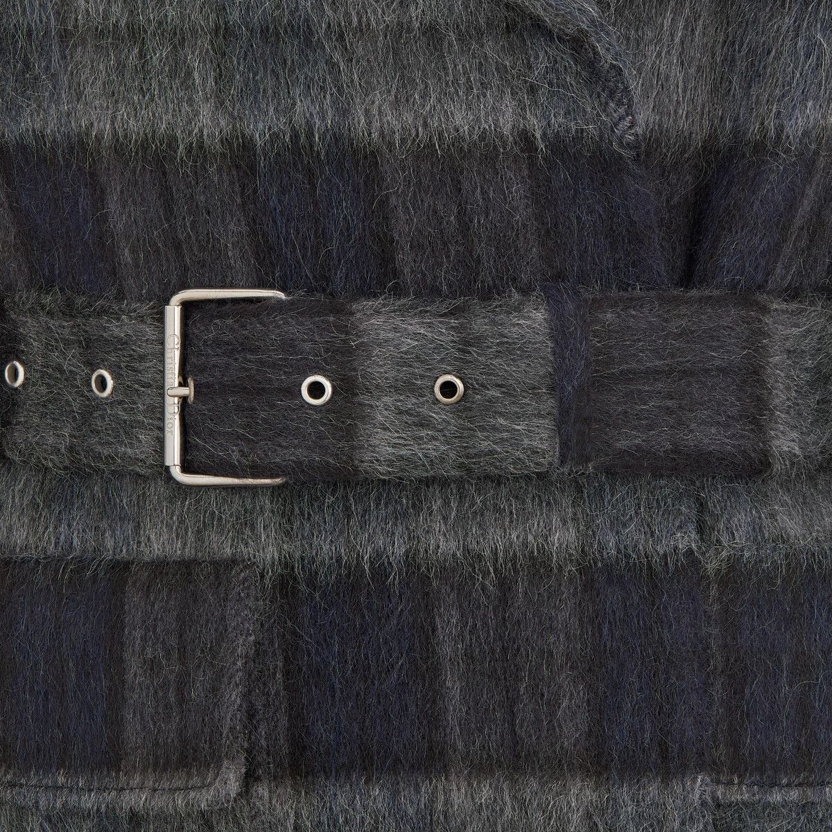 Dior o1bcso1str0225 Coat with Belt in Grey/Blue Size L / US 10 / IT 46 - 3 Thumbnail