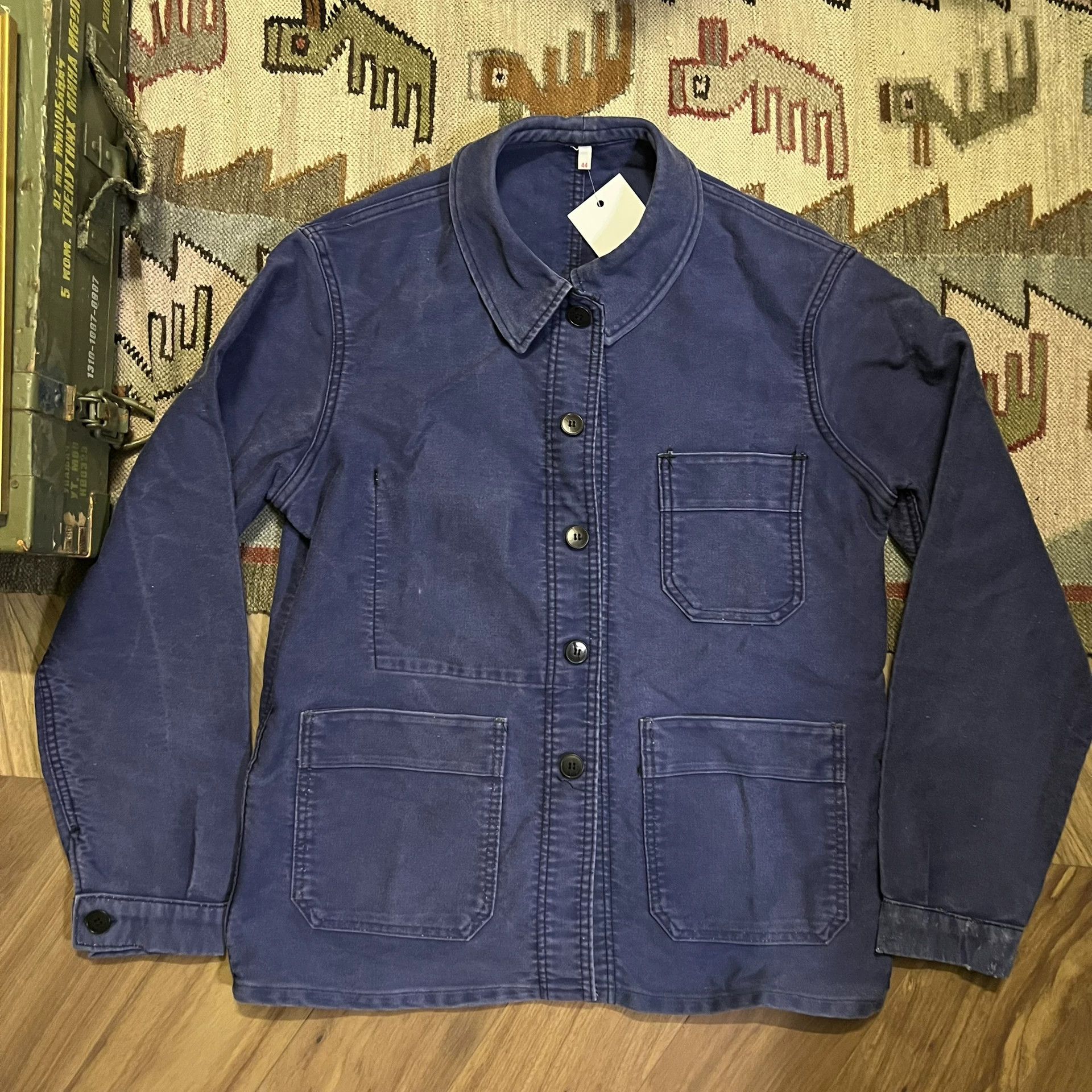 Vintage 60s Vintage French Moleskin Work Jacket Size US M / EU 48-50 / 2 - 1 Thumbnail