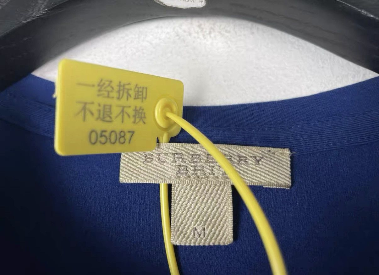 Burberry Burberry Blue Short Sleeve with Cuff Check Detail J31 Size US M / EU 48-50 / 2 - 5 Thumbnail