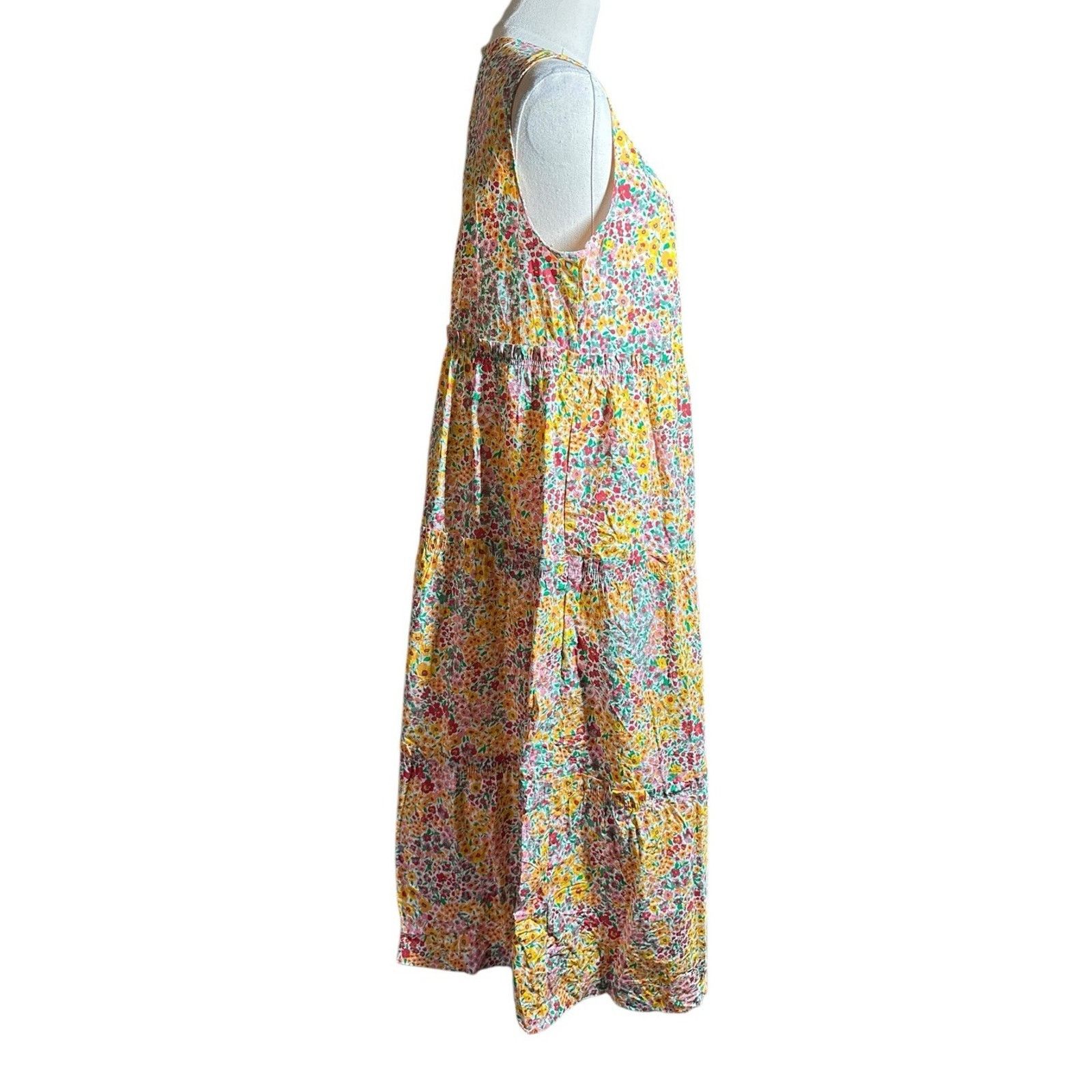 J.Crew J Crew Floral Tiered Sleeveless Summer Midi Dress Sz 8 BH899 Size M / US 6-8 / IT 42-44 - 7 Thumbnail