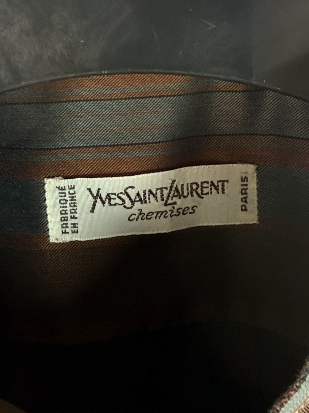 Yves Saint Laurent 90s Brown YSL Shirt Longlseeve France YSL Dress Shirt Size US L / EU 52-54 / 3 - 3 Thumbnail