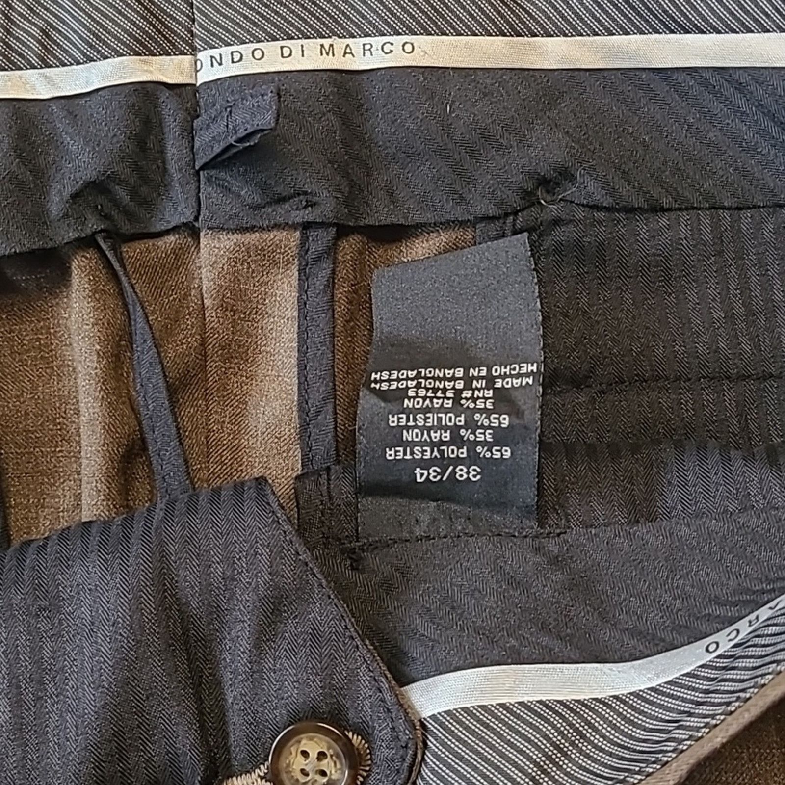 Other NEW men's 38" x34" olive green brown classic dressy pants Size US 38 / EU 54 - 5 Thumbnail