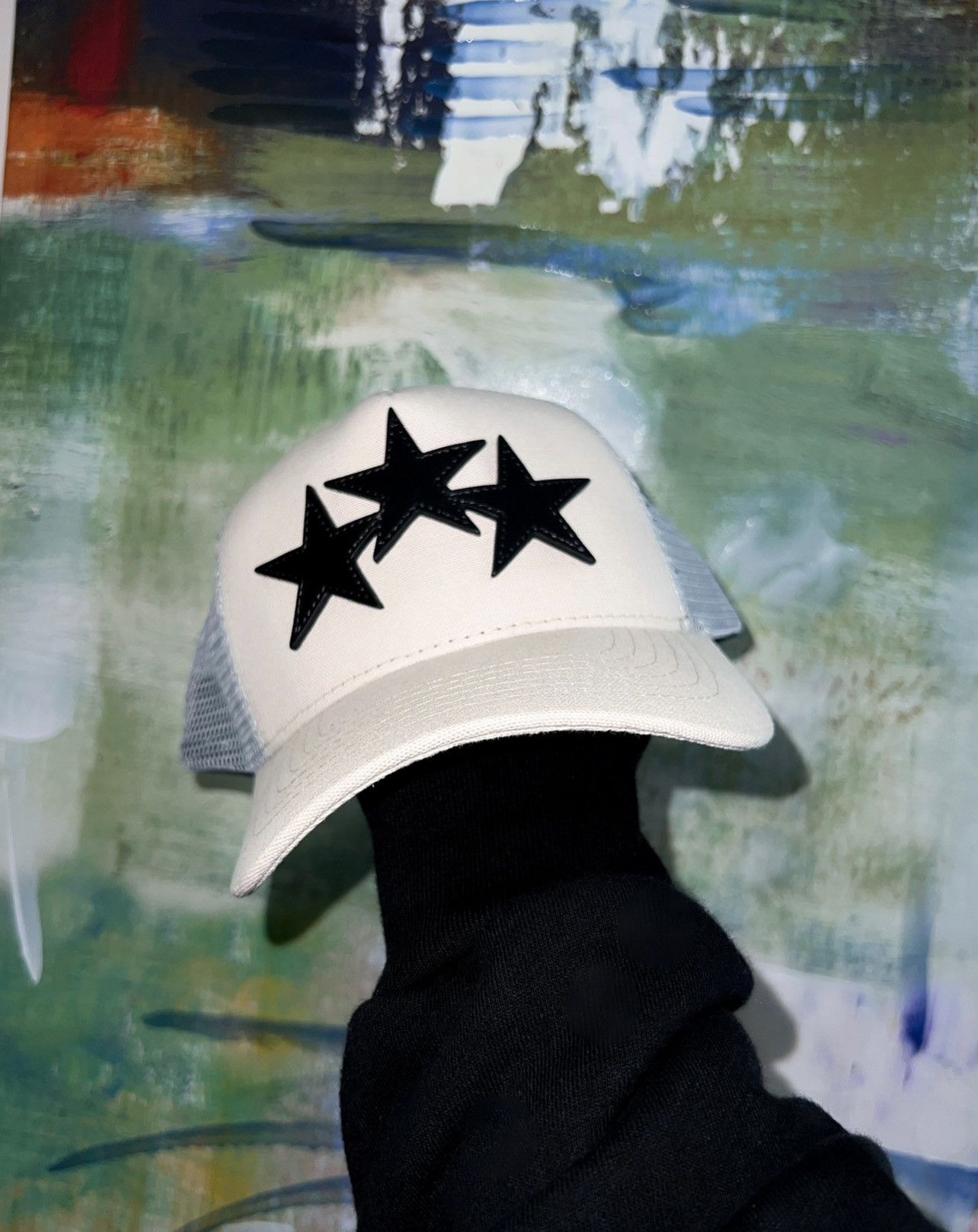 Amiri Amiri 3 star trucker hat Size ONE SIZE - 1 Preview