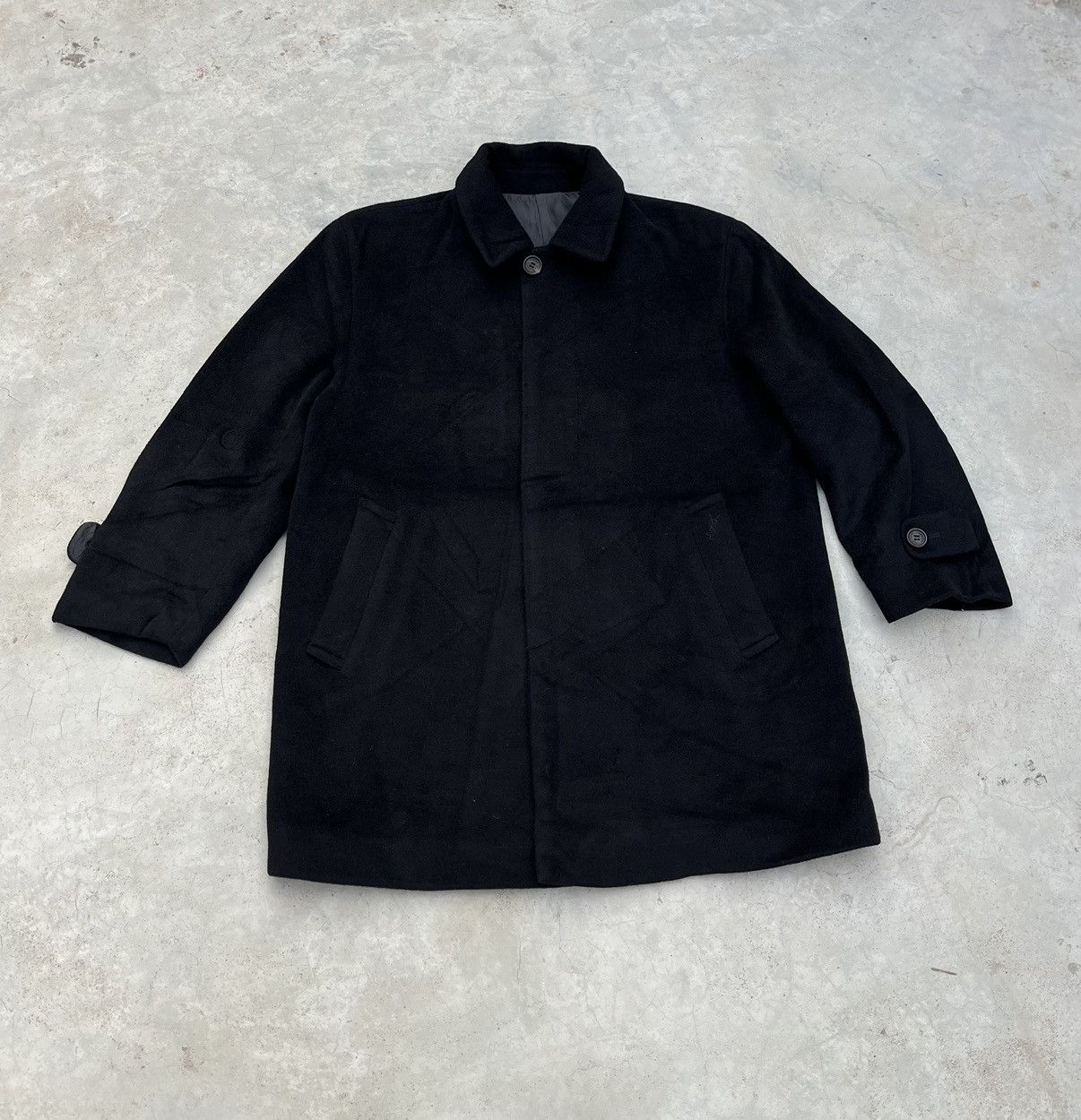 Saint Laurent Paris YVES SAINT LAURENT HEAVY WOOLLEN COAT Size US L / EU 52-54 / 3 - 3 Thumbnail