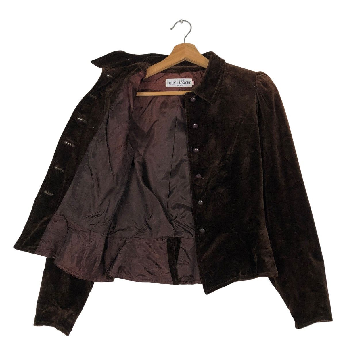 Vintage 🔥VINTAGE CROPPED VELVET JACKET DIFFUSION GUY LAROCHE PARIS Size XS / US 0-2 / IT 36-38 - 11 Thumbnail