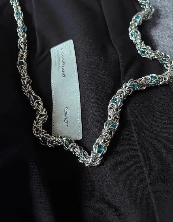 VIBE Snake Bone Blue Stone Jeans Chain Accessories Size ONE SIZE - 5 Thumbnail