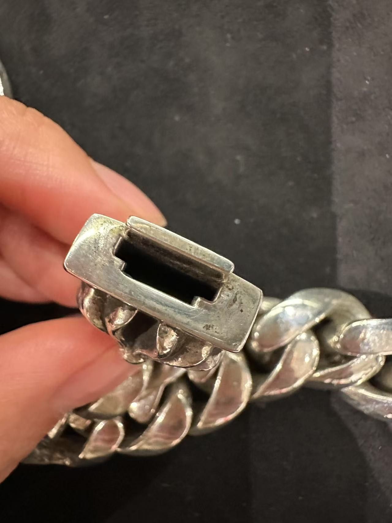 Chrome Hearts Chrome Hearts Silver Plus Cross Cuban Link ID Bracelet Size ONE SIZE - 13 Thumbnail
