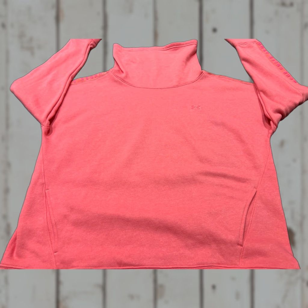 Under Armour Under Armour Sweatshirt Womens XL Cowl Neck Pockets Pullover Athleisure Pink Long Sleeve Regular Sweatshirt Women Size XL / US 12-14 / IT 48-50 - 1 Thumbnail