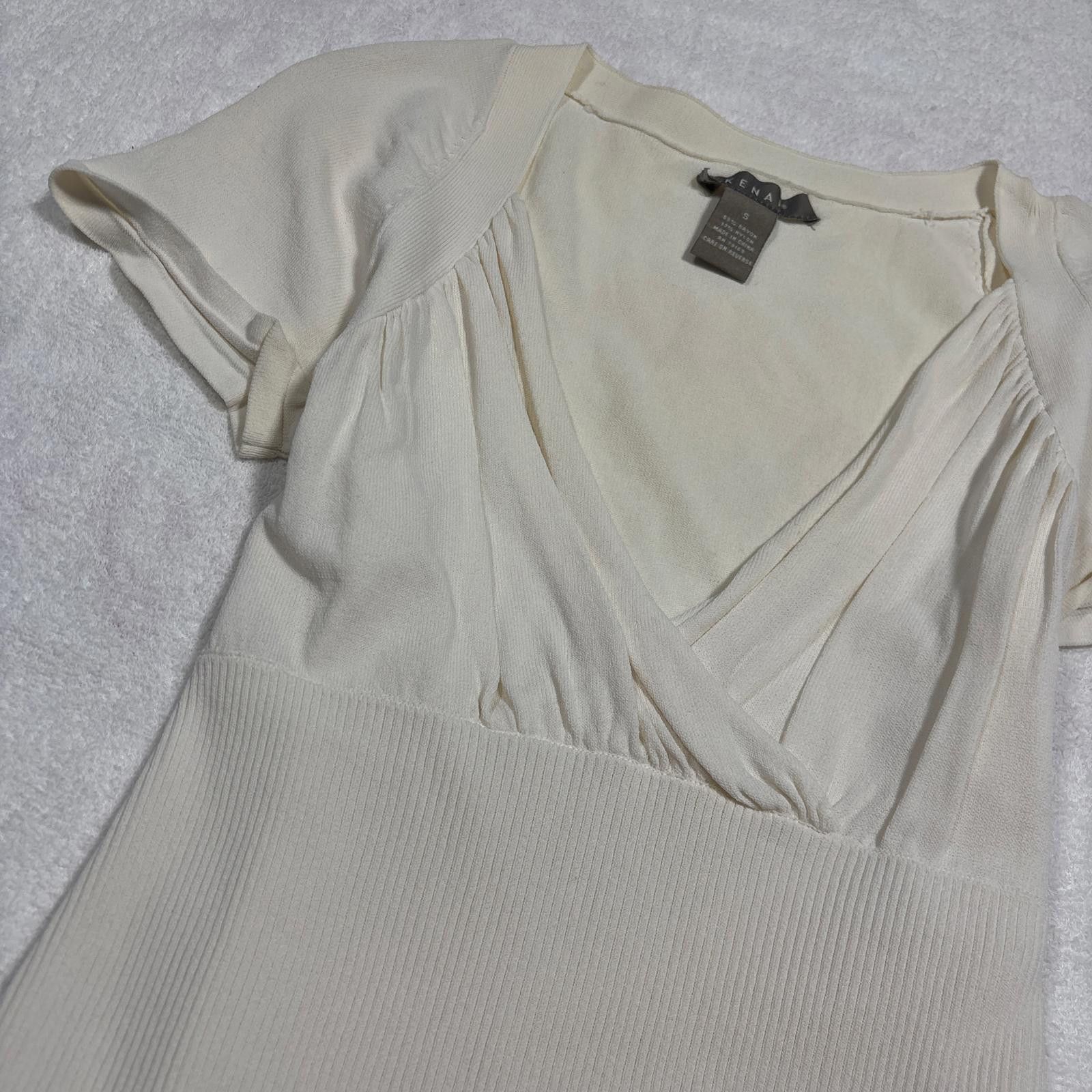 Kendrick Lamar y2k silky v-neck babydoll fitted blouse Size S / US 4 / IT 40 - 2 Thumbnail