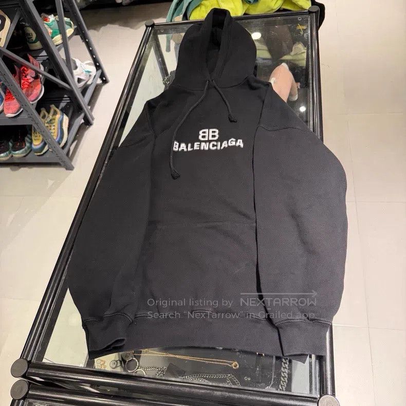 Balenciaga Balenciaga Mosaic Logo Hooded Sweatshirt Size US XS / EU 42 / 0 - 1 Thumbnail