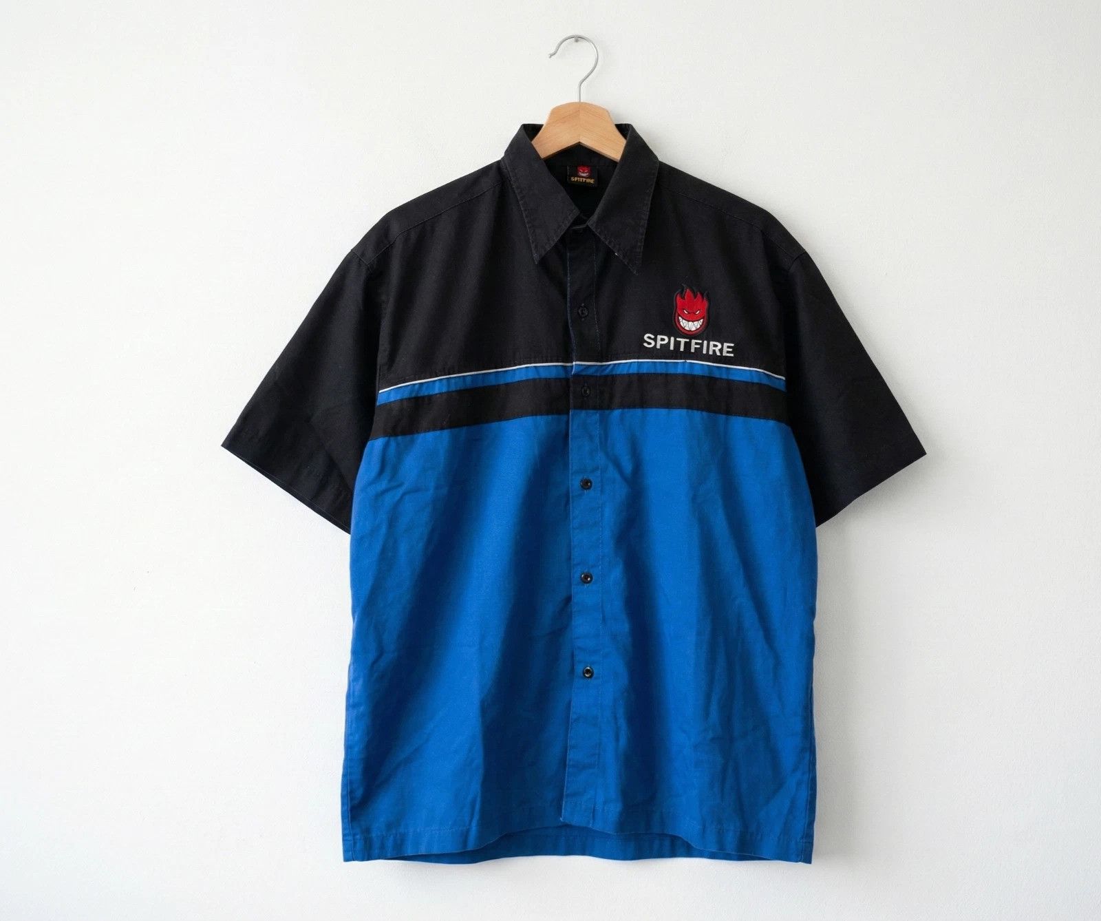 Spitfire Spitfire Bighead Bowling Shirt Men XL Black Blue Skate Y2K Size US XL / EU 56 / 4 - 1 Thumbnail