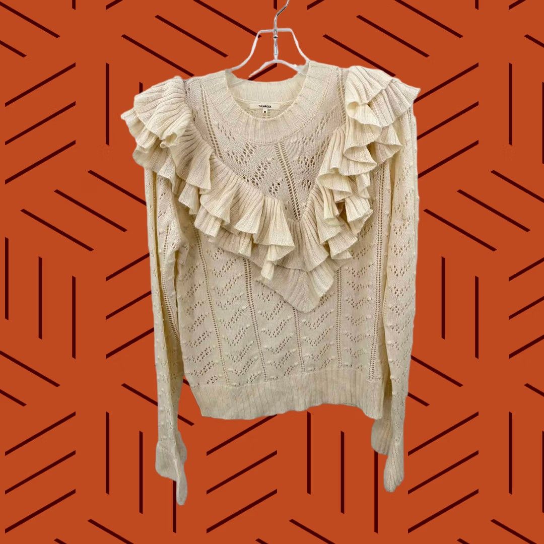 Vintage Pre-Owned Tularosa Ivory Size Medium Sweater Size M / US 6-8 / IT 42-44 - 1 Thumbnail
