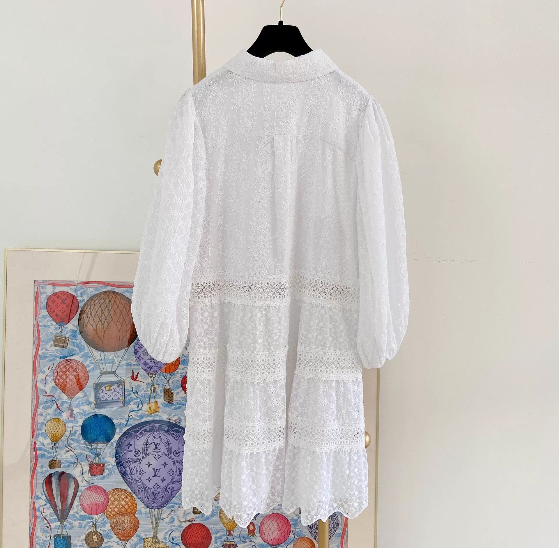 Alice + Olivia Alice+Olivia white cutout embroidery dress women's US 10 Size L / US 10 / IT 46 - 2 Thumbnail