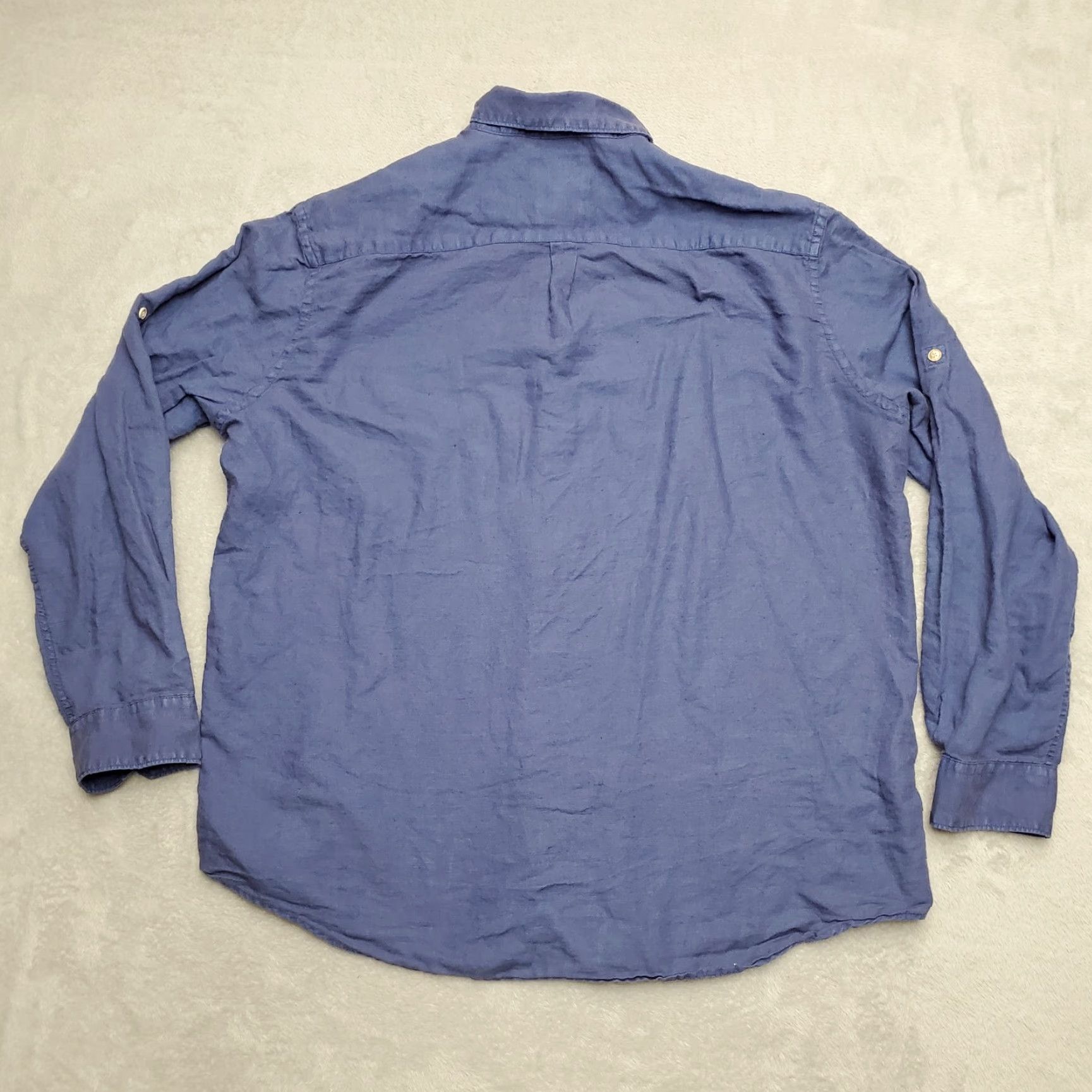 Tasso Elba Tasso Elba Shirt Mens XL Blue Linen Blend Outdoor Summer Comfort Beach Coastal Size US XL / EU 56 / 4 - 7 Thumbnail