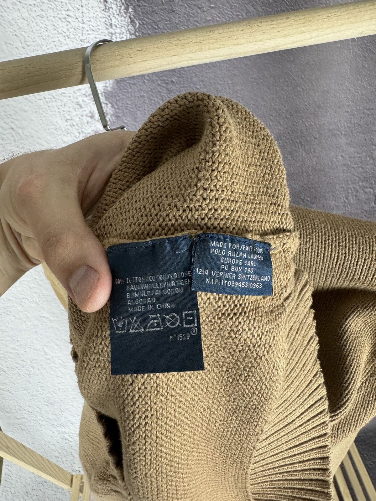 Polo Ralph Lauren Polo Ralph Lauren light brown knitwear v-neck sweater Size US M / EU 48-50 / 2 - 9 Thumbnail