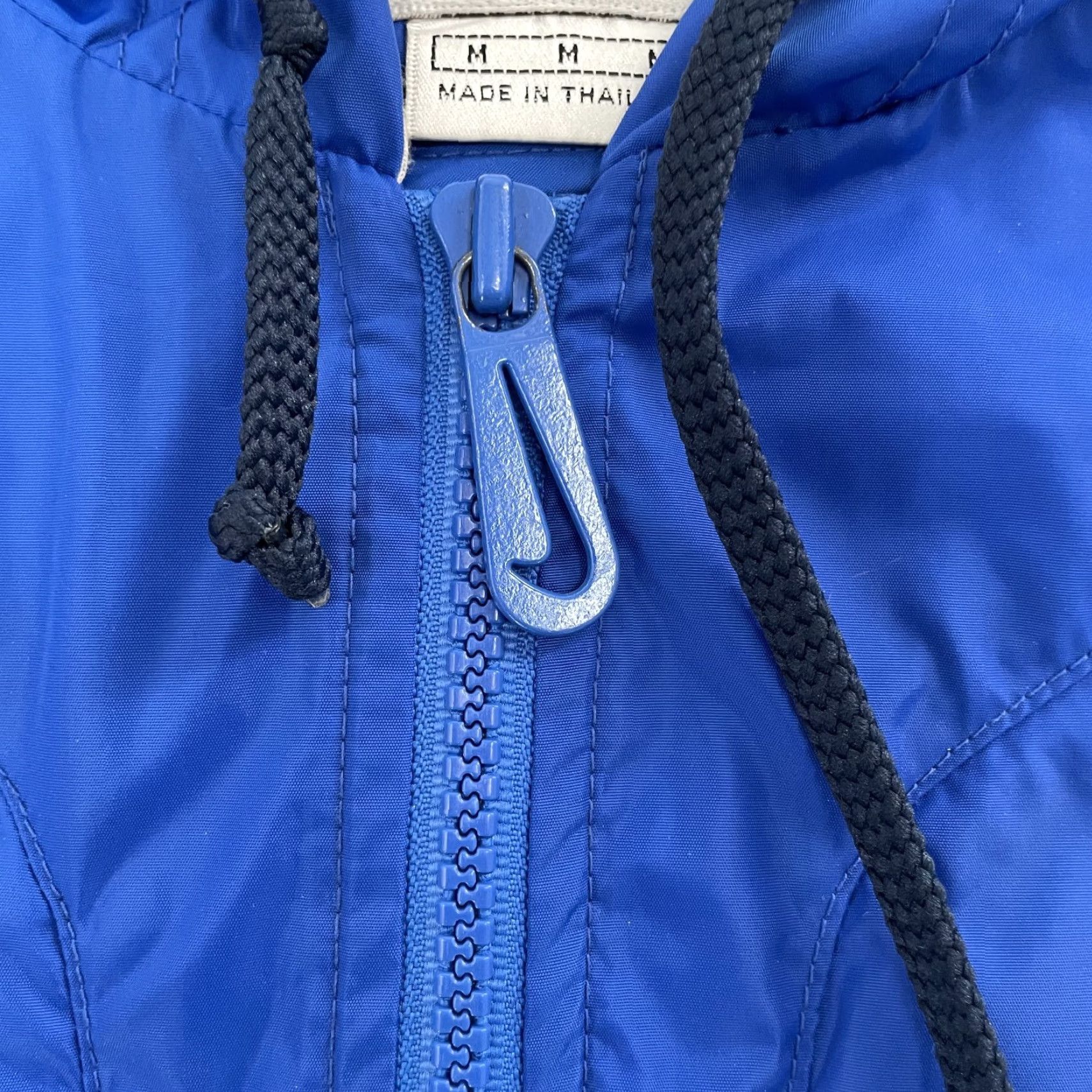 Nike VINTAGE Nike Windbreaker Jacket Adult Medium Blue 1/2 Zip Hooded Casual 90s Mens Size US M / EU 48-50 / 2 - 3 Thumbnail