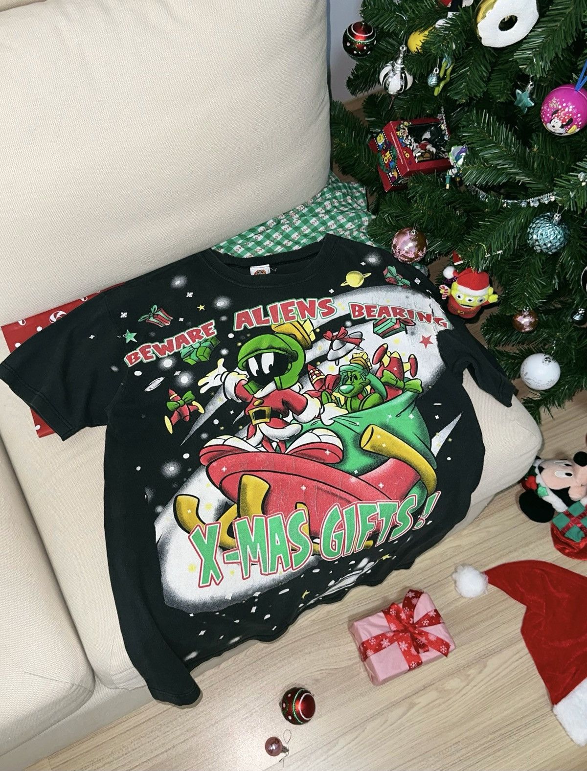 Cartoon Network × Disney × Vintage VINTAGE 1997 MARVIN THE MARTIAN BEWARE ALIENS BEARING X-MAS Size US L / EU 52-54 / 3 - 1 Thumbnail