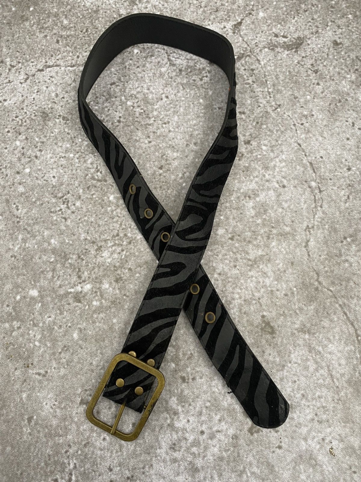 If Six Was Nine Black Zebra belt Size ONE SIZE - 1 Thumbnail