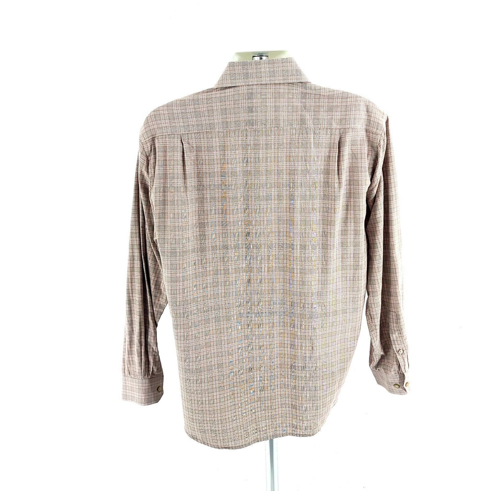Joseph Abboud Joe Joseph Abboud Brown Red Plaid Large Cotton Collared Dres Size US L / EU 52-54 / 3 - 5 Thumbnail
