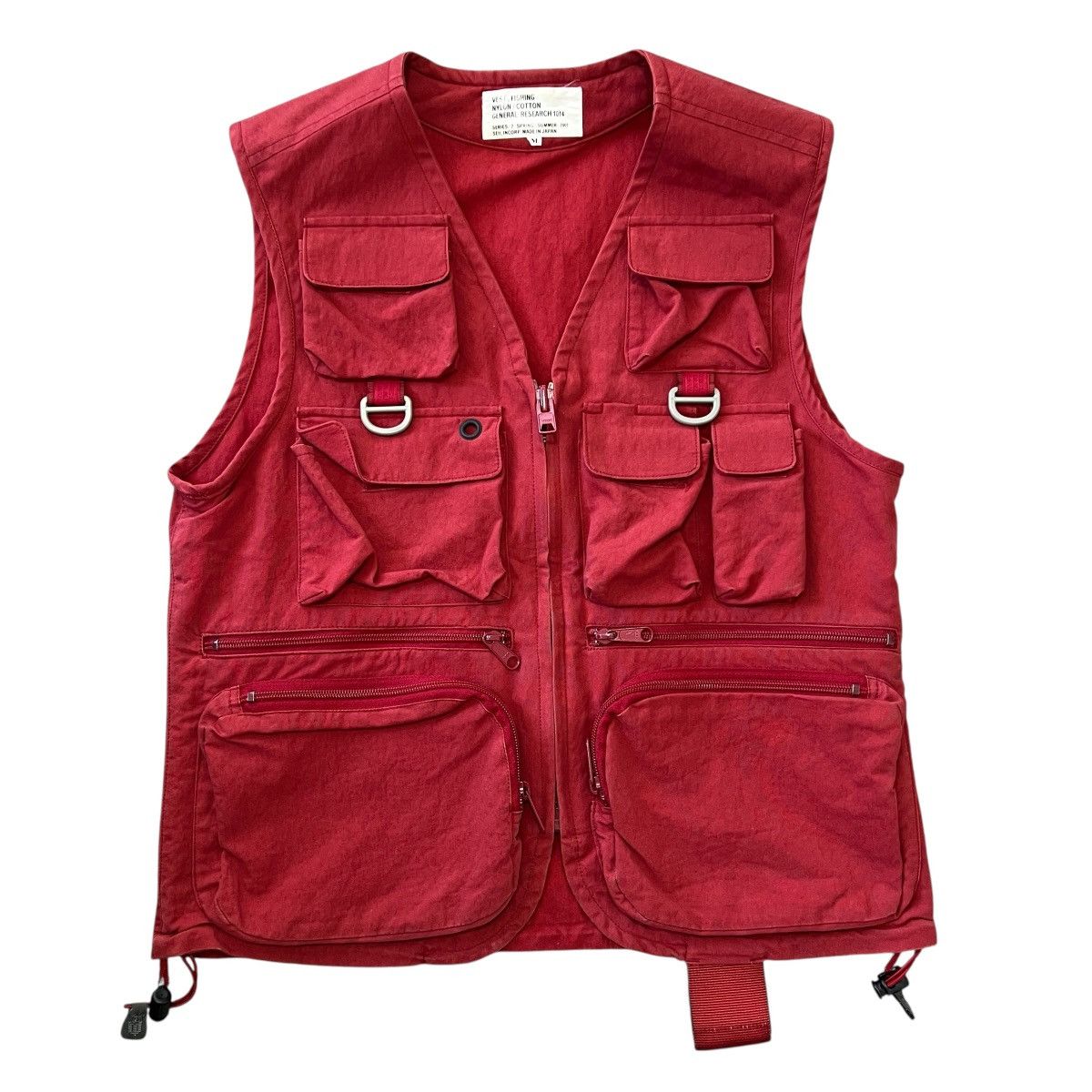General Research GENERAL RESEARCH 2002SS Nylon-Cotton Fishing Vest Red Size US M / EU 48-50 / 2 - 4 Thumbnail