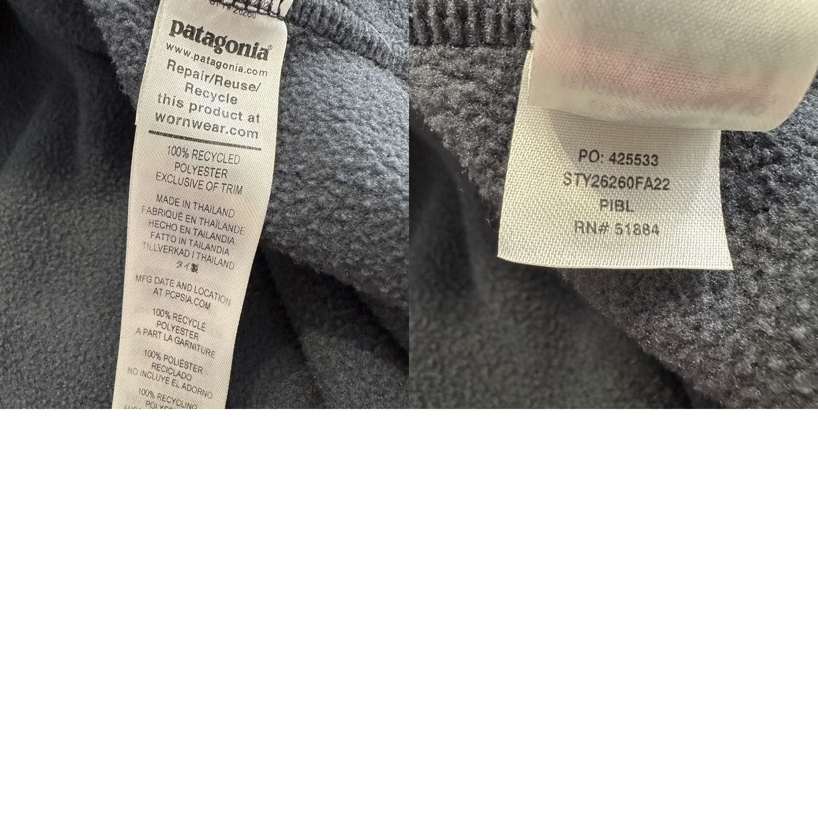 Patagonia Patagonia Pullover Hoodie Sweatshirt Womens L Blue 1/2 Zip Fleece Mock Neck Full Zip Size L / US 10 / IT 46 - 8 Thumbnail