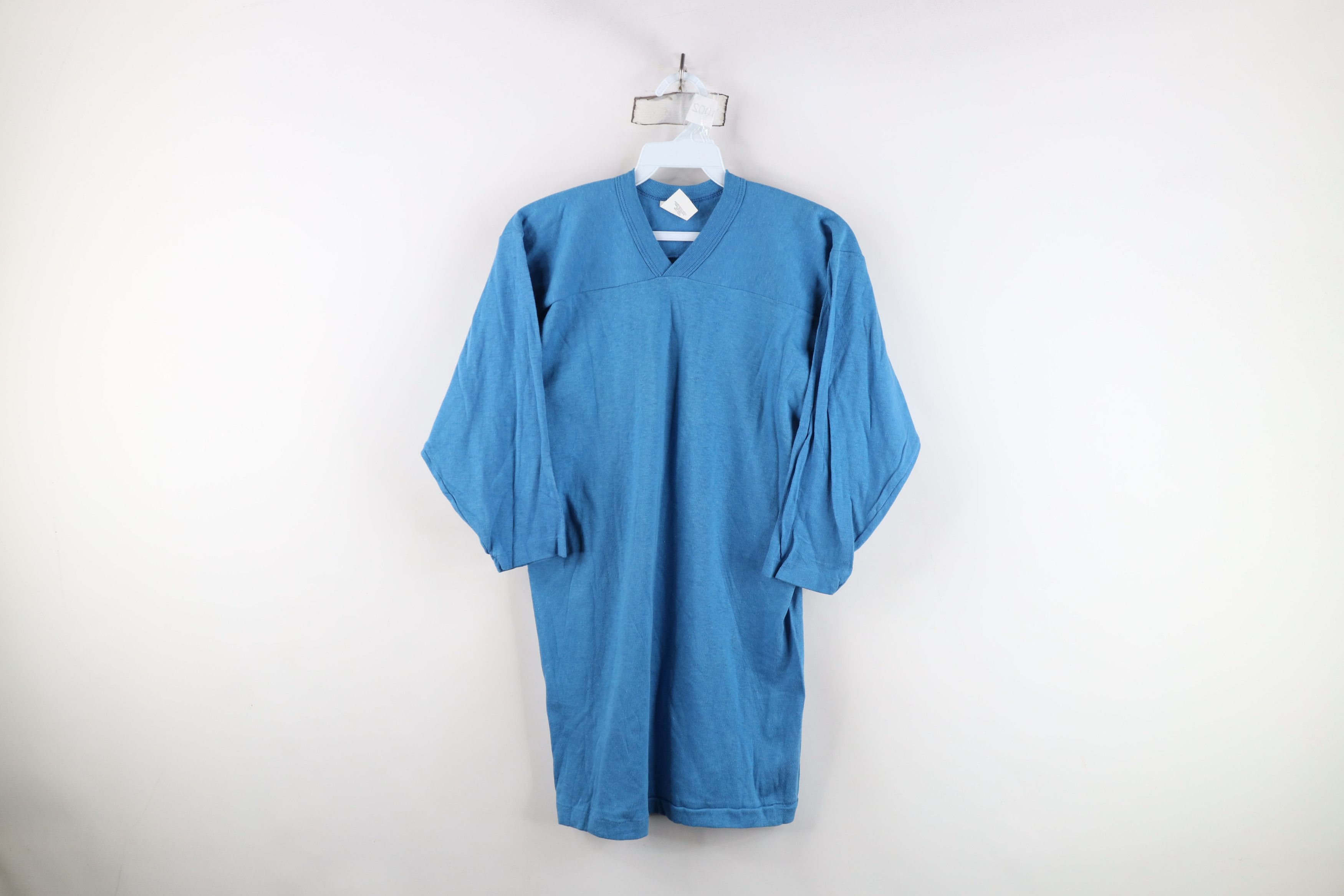 Vintage Deadstock Vintage 60s 70s Football Jersey T-Shirt Blue USA Size US S / EU 44-46 / 1 - 1 Thumbnail
