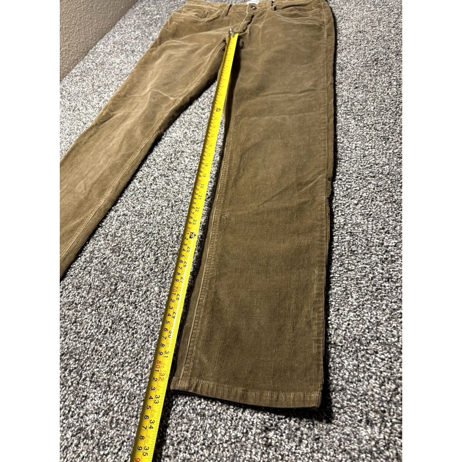 Flint And Tinder Flint and Tinder Corduroy Pants Mens 32x32 Brown Athletic Slim Fit Tapered Casual Size US 32 / EU 48 - 4 Thumbnail