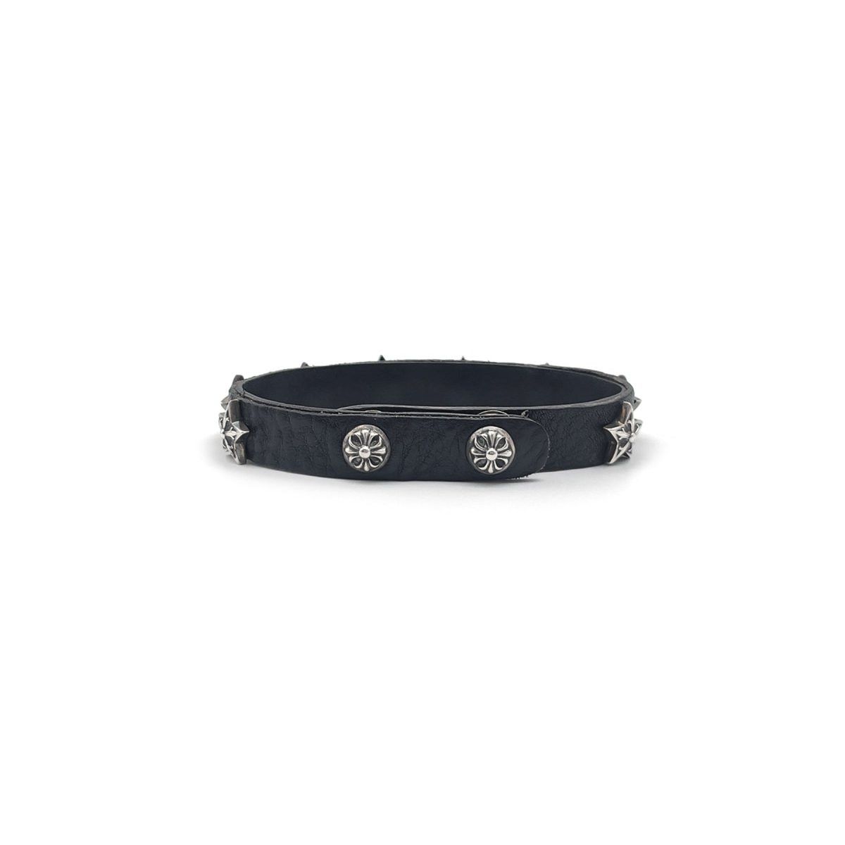 Chrome Hearts Chrome Hearts Silver Star Studded Leather Bracelet Size ONE SIZE - 2 Thumbnail