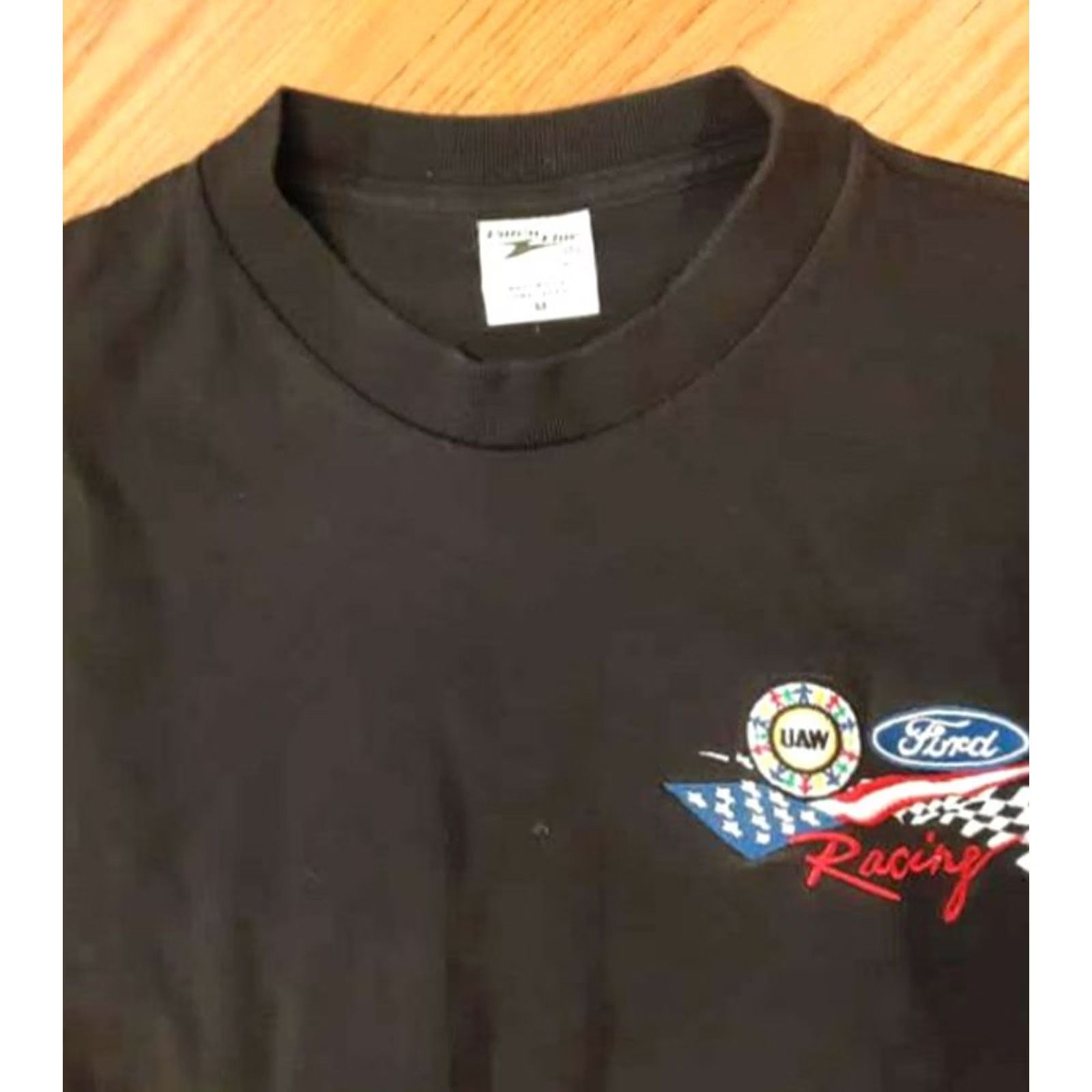 Ford Vintage UAW Ford Racing Long Sleeve Black Shirt by Union Line USA - Med Size Size US M / EU 48-50 / 2 - 3 Thumbnail