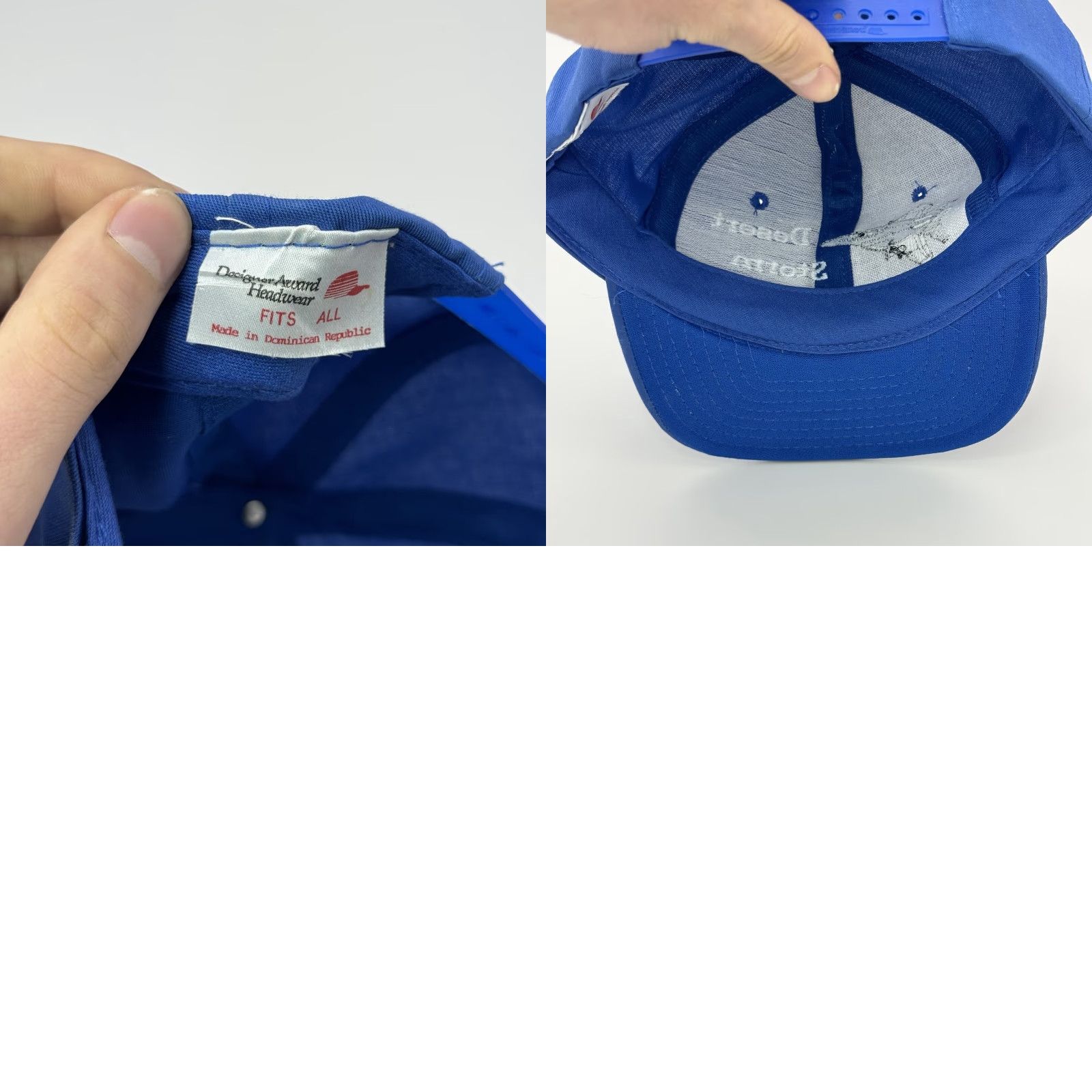 Vintage VINTAGE Desert Storm Embroidered F-16 USA Snapback Hat Blue Military Adjustable One Size Men Size ONE SIZE - 8 Thumbnail