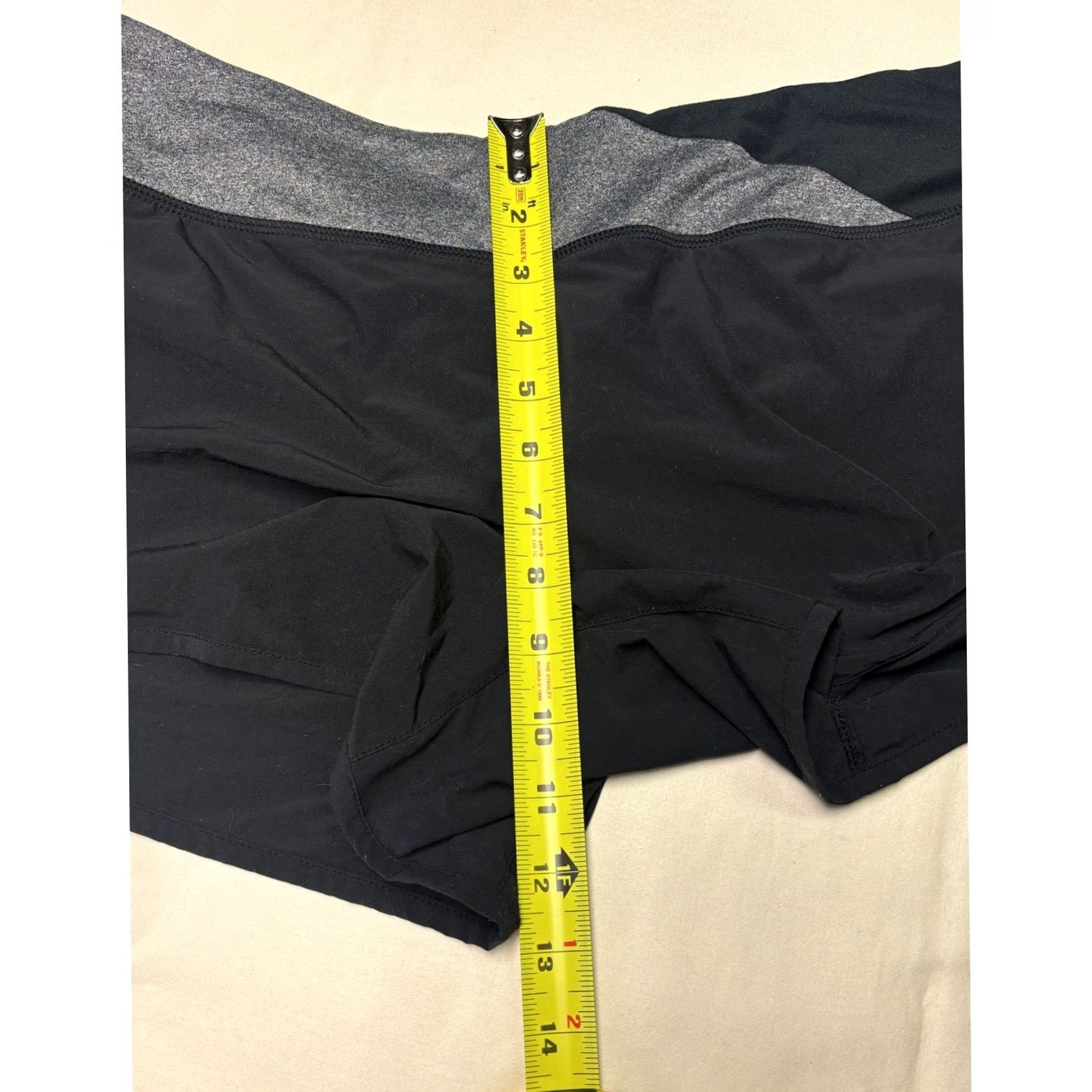 Nike NIKE Dri-Fit Running Shorts Black Grey Women's L Athletic Performance Moisture Wicking Quick Dry Lightweight Breathable Stretch Size 36" / US 14 / IT 50 - 7 Thumbnail